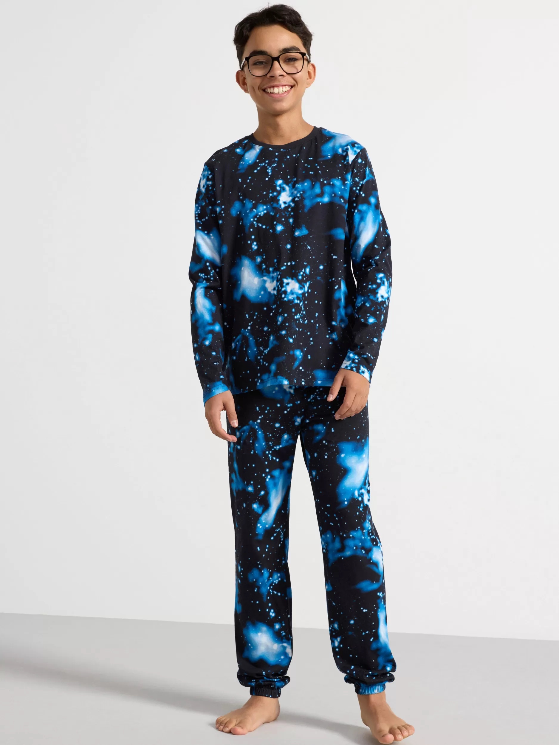 Lindex Nattøy<Pyjamassett Med Overdel Og Bukse Black