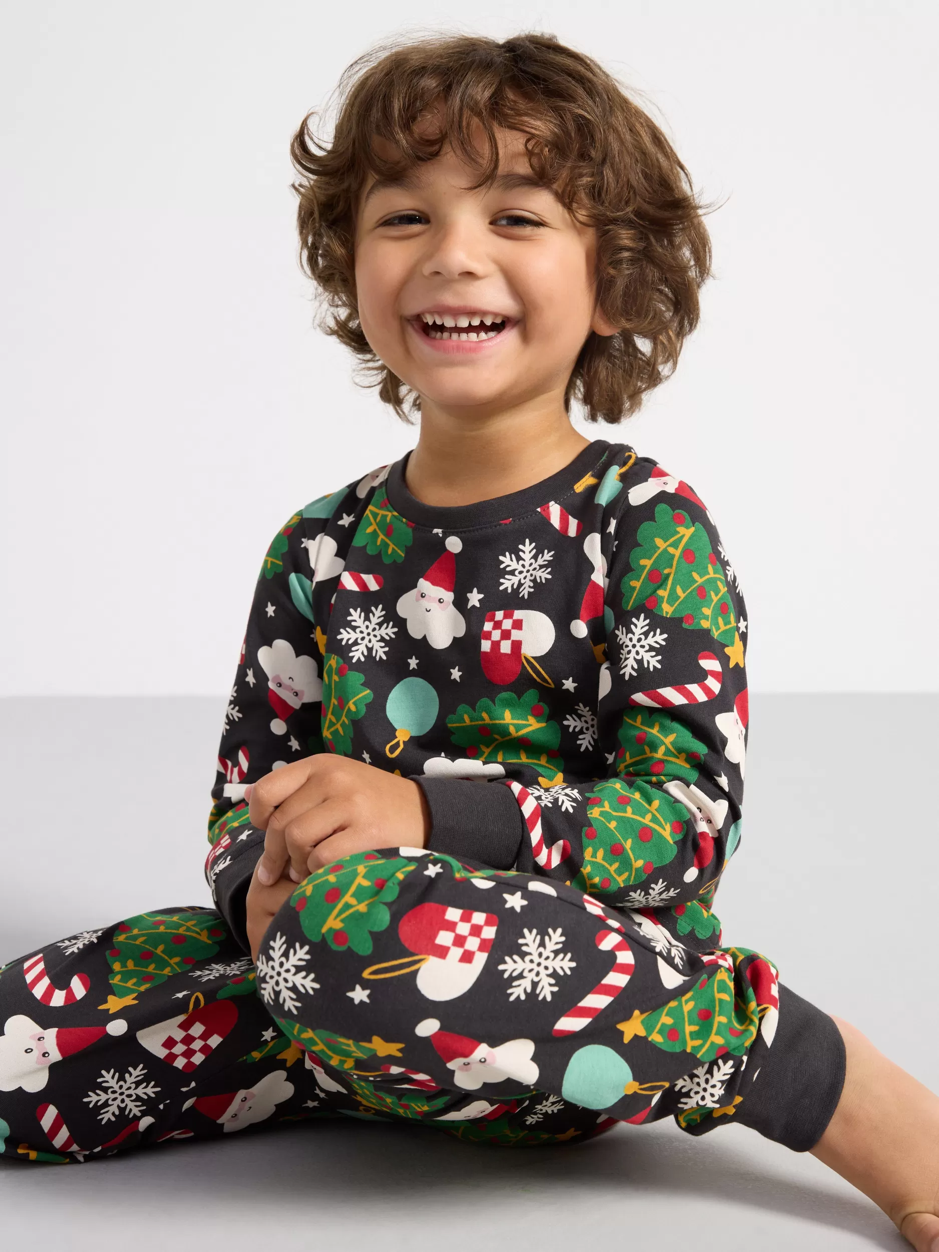 Lindex Nattøy<Pyjamassett Med Overdel Og Bukse Offblack