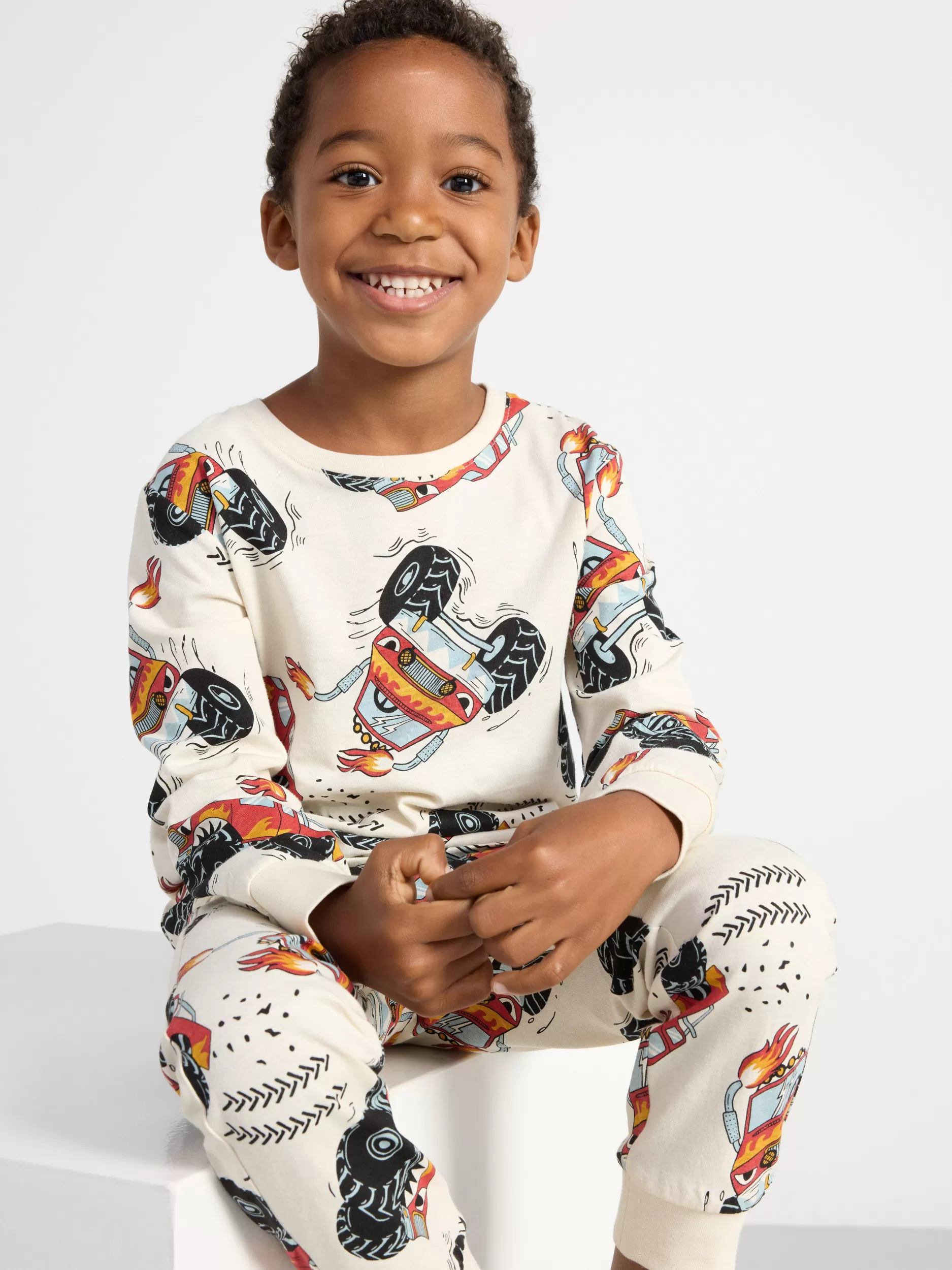 Lindex Nattøy<Pyjamassett Med Overdel Og Bukse Light Beige