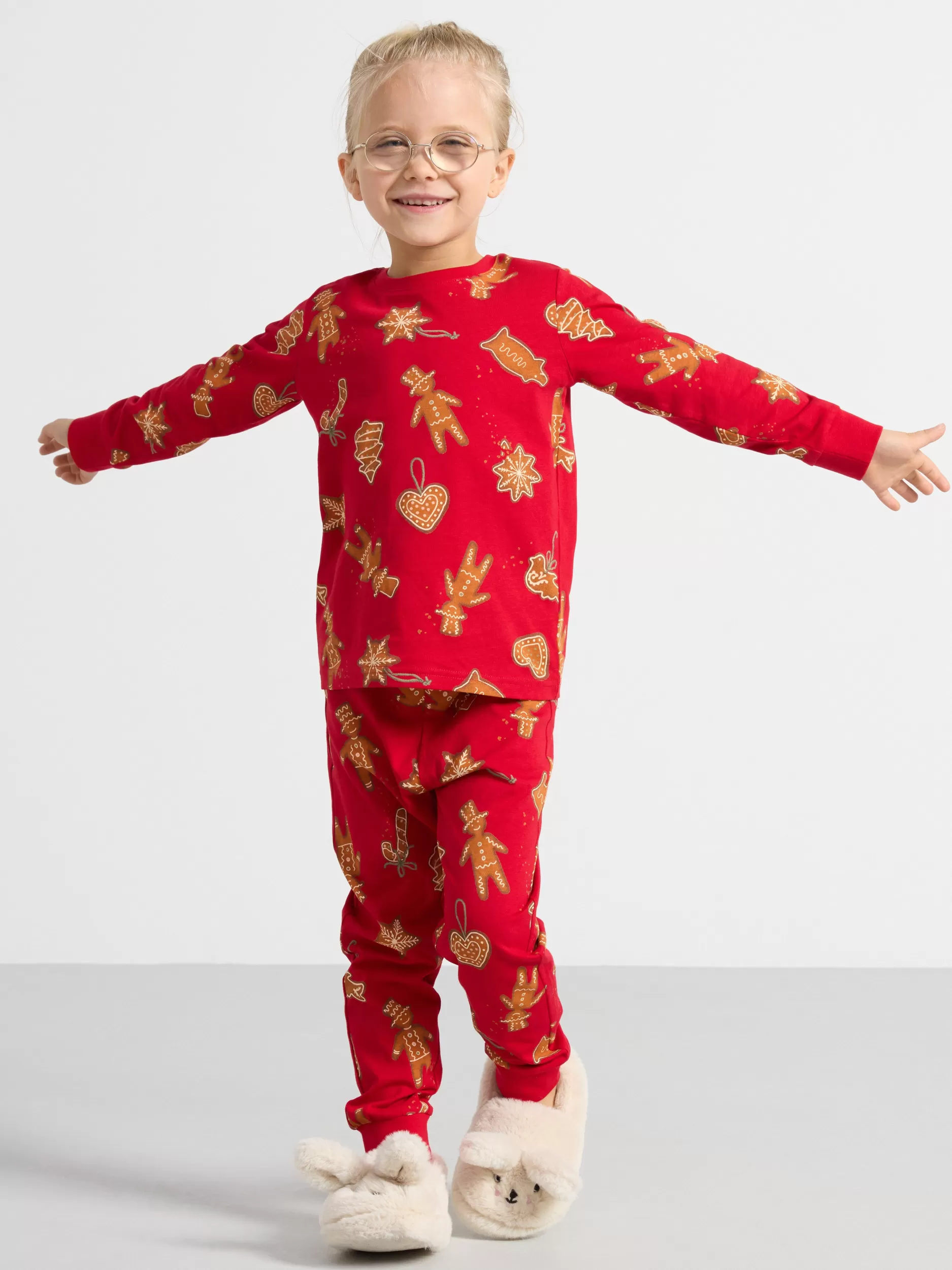 Lindex Nattøy<Pyjamassett Med Overdel Og Bukse Red