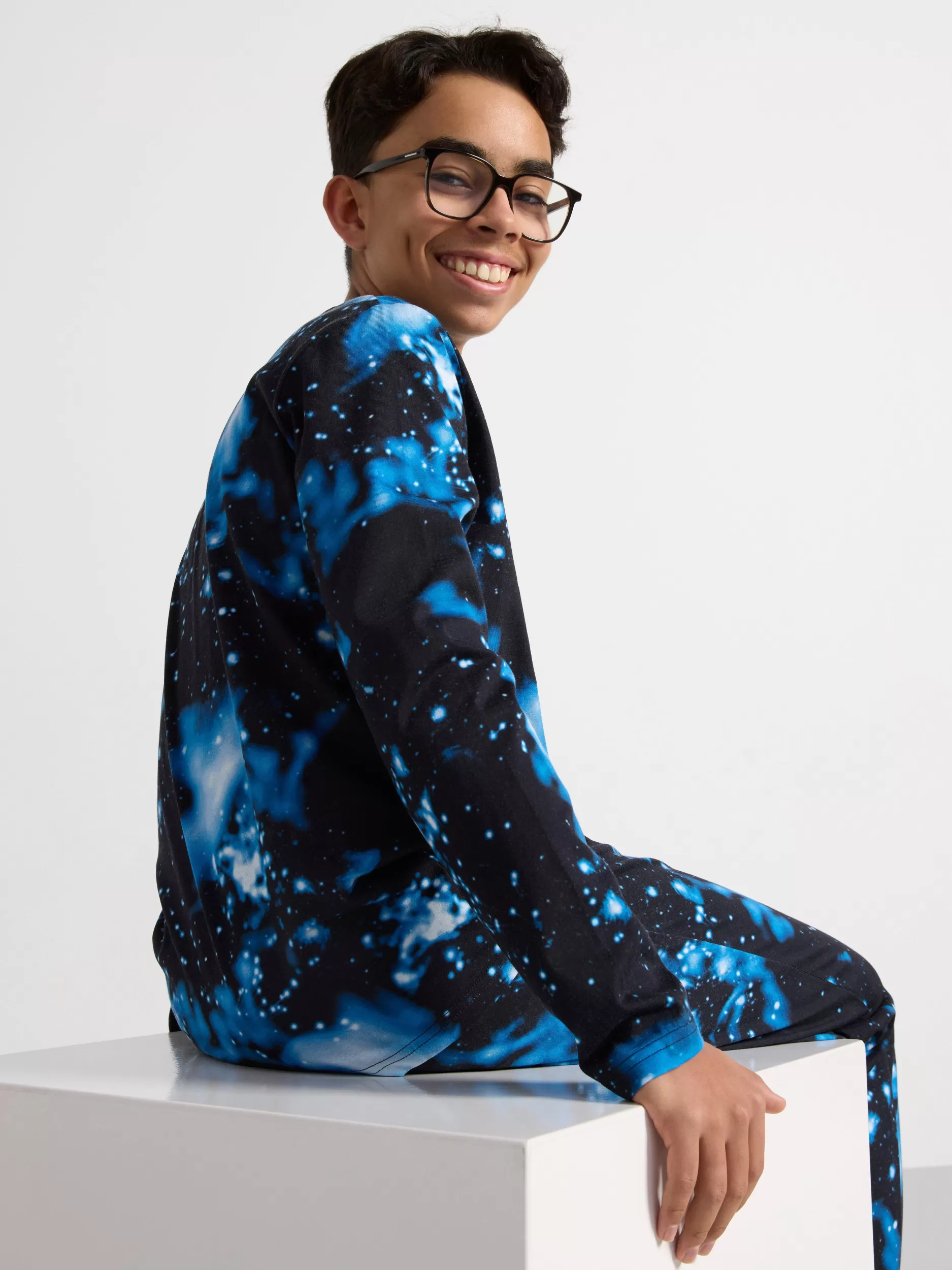 Lindex Nattøy<Pyjamassett Med Overdel Og Bukse Black