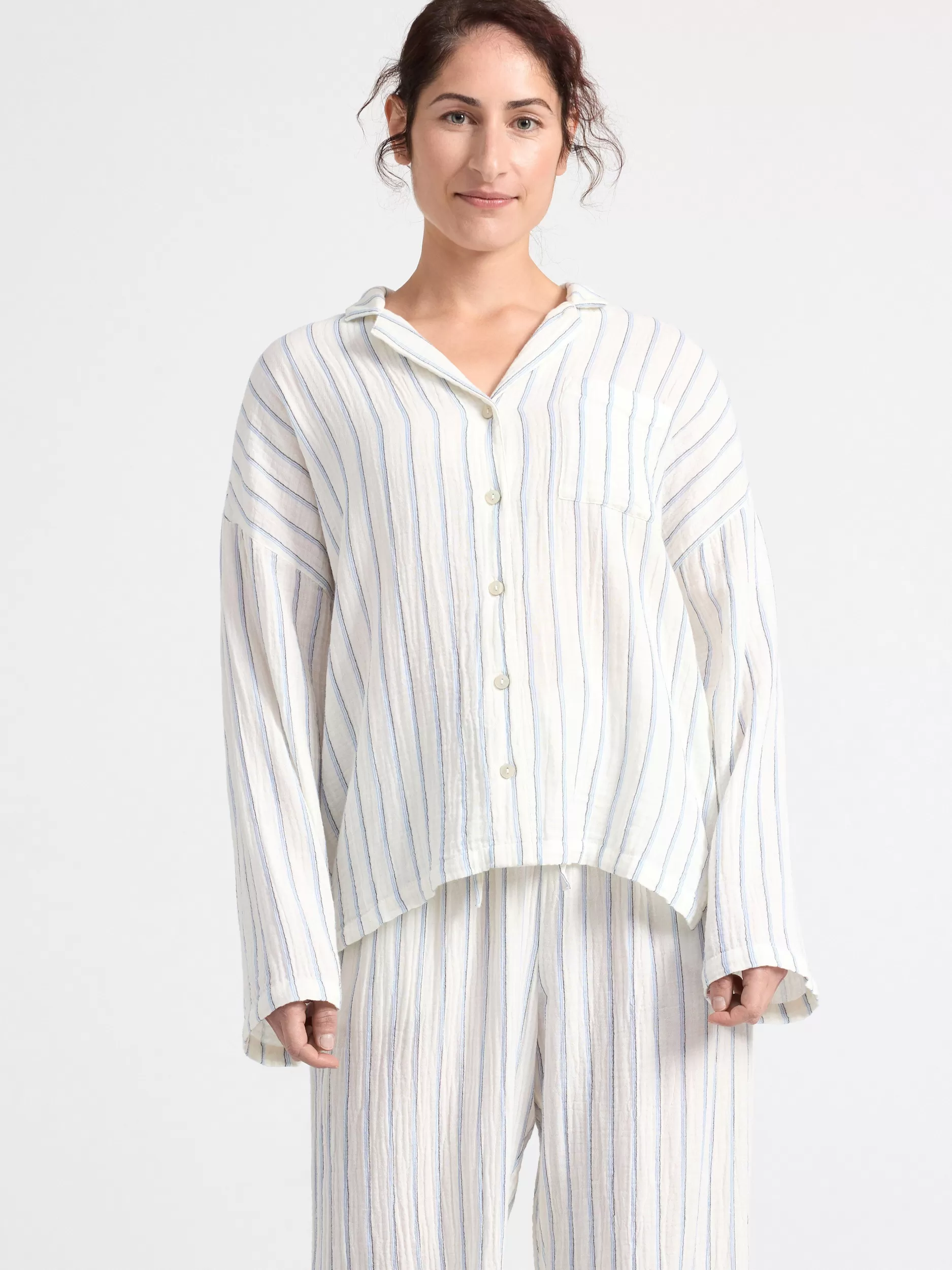Lindex Nattøy<Pyjamassett Med Skjørte Og Bukse Off White
