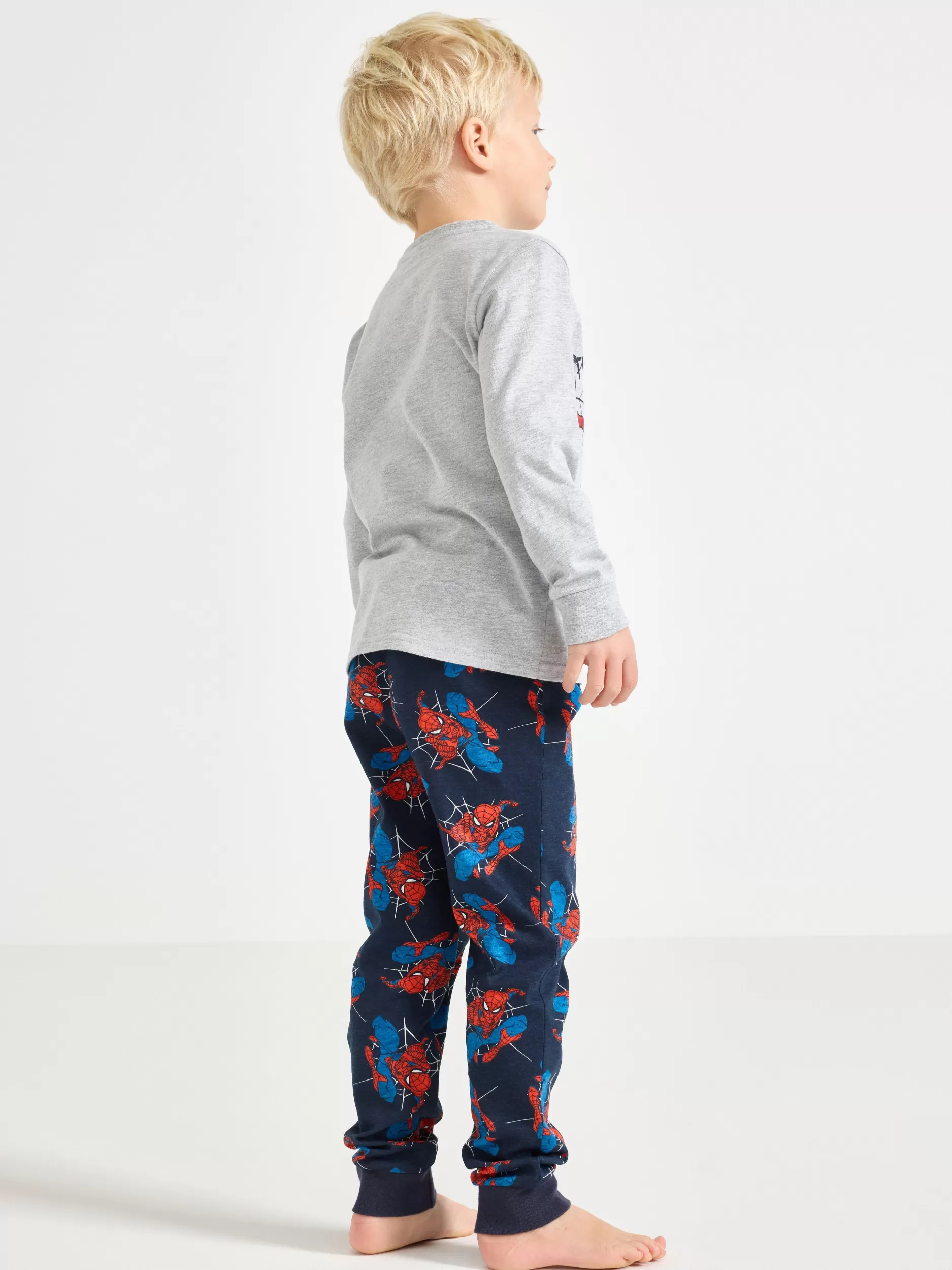 Lindex Nattøy<Pyjamassett Med Spider-Man Lt Grey Melange