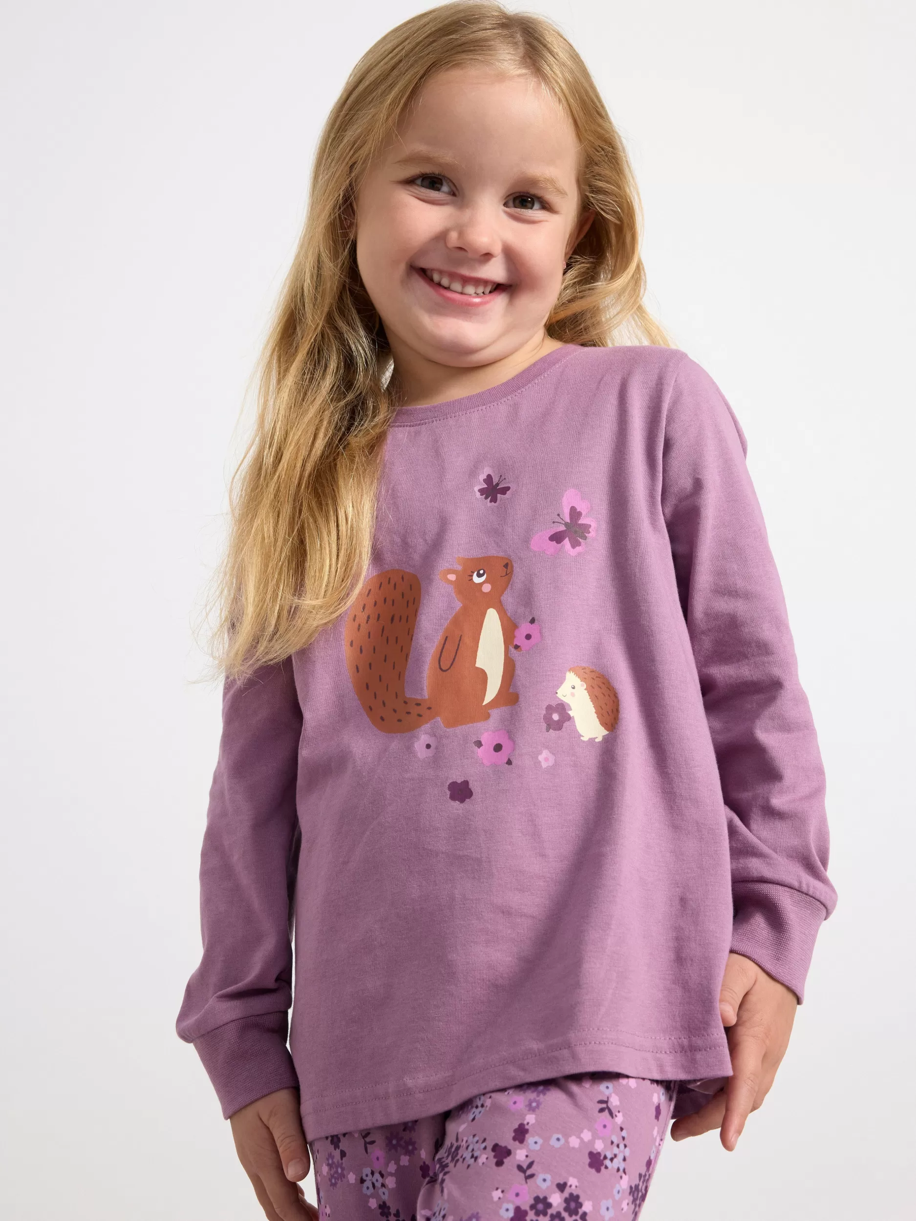 Lindex Nattøy<Pyjamassett Med Trykk Light Dusty Lilac