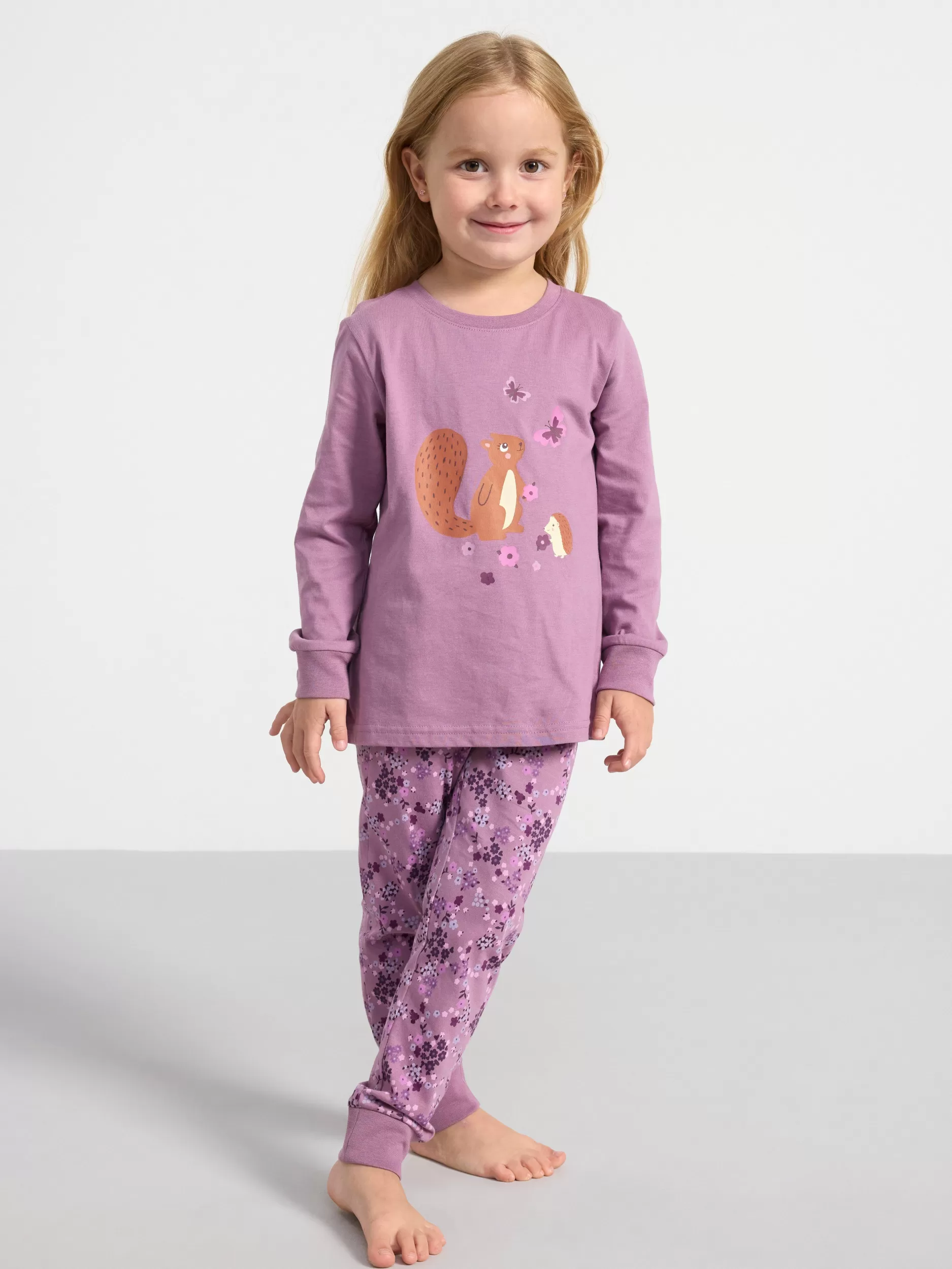 Lindex Nattøy<Pyjamassett Med Trykk Light Dusty Lilac
