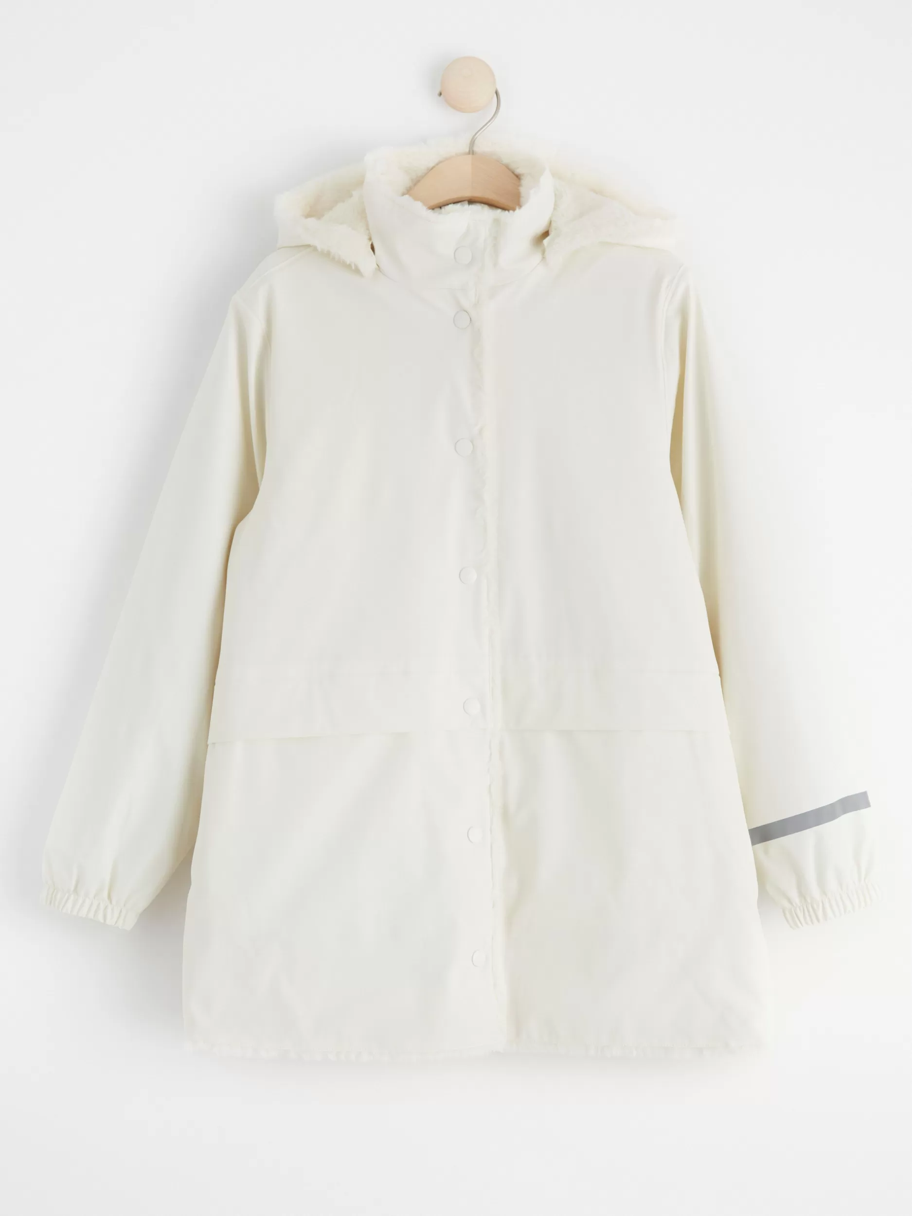 Lindex Alt Regntoy<Regnfrakk Med Fuskepelsfor Light Dusty White