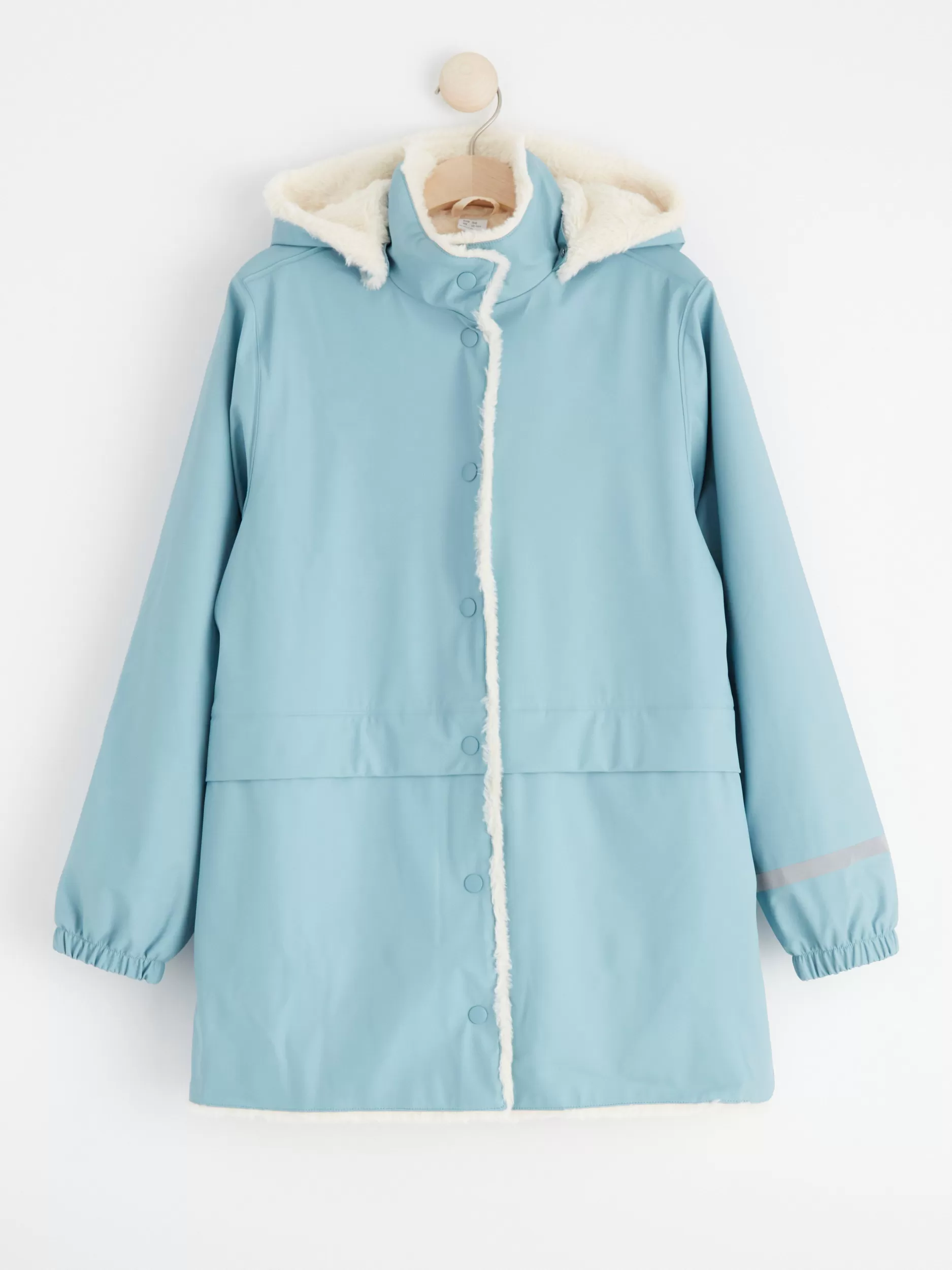 Lindex Alt Regntoy<Regnfrakk Med Fuskepelsfor Light Dusty Turquoise