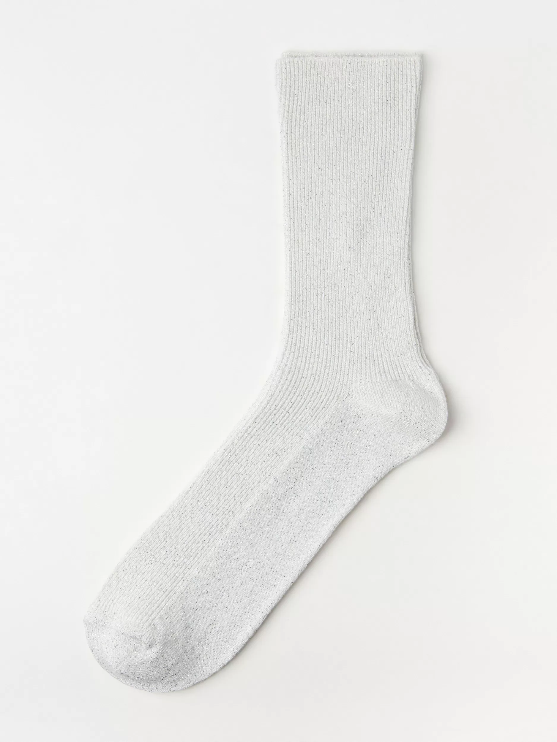 Lindex Sokker<Ribbestrikkede, Glitrende Sokker Light Dusty White