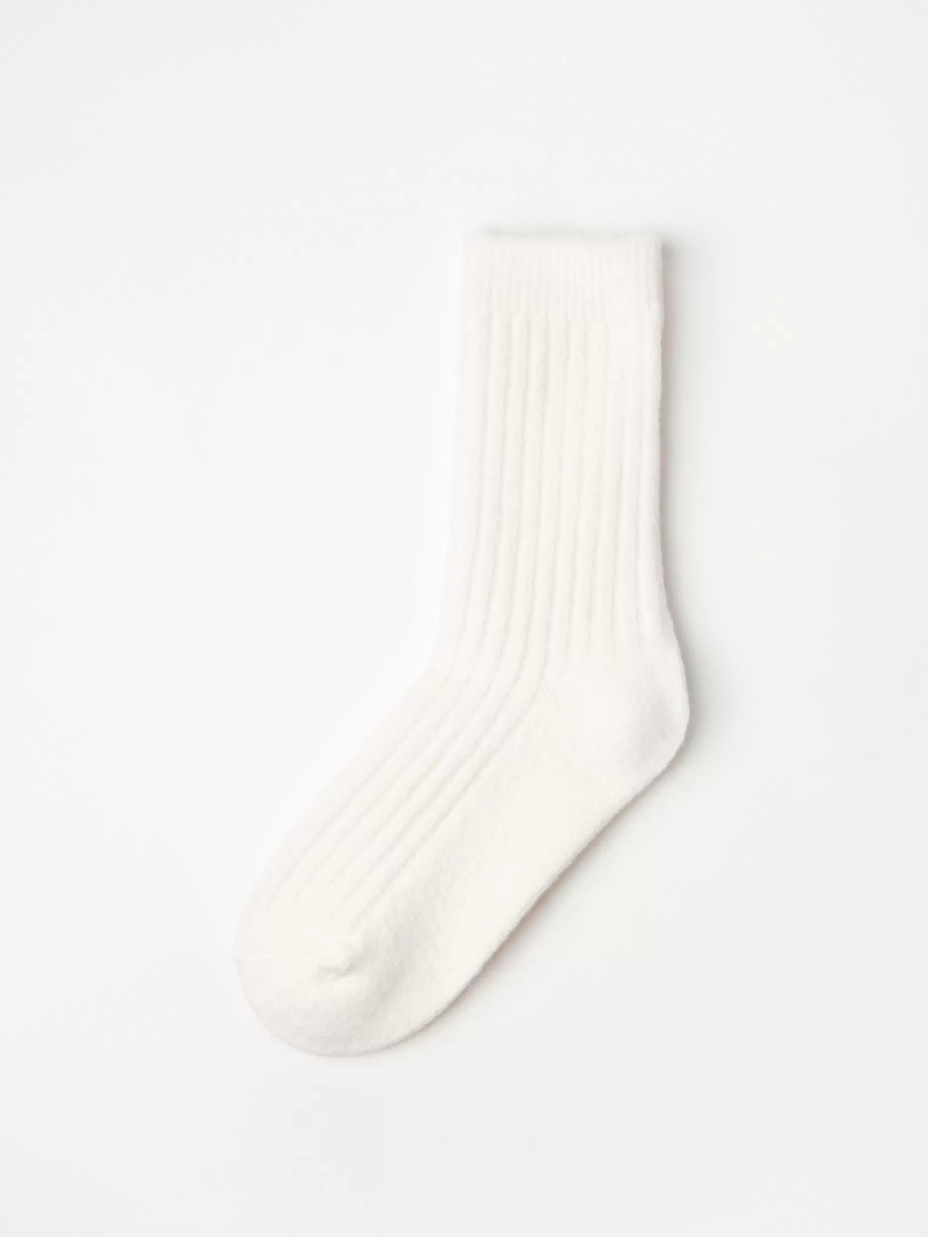 Lindex Sokker<Ribbestrikkede Sokker Light Dusty White