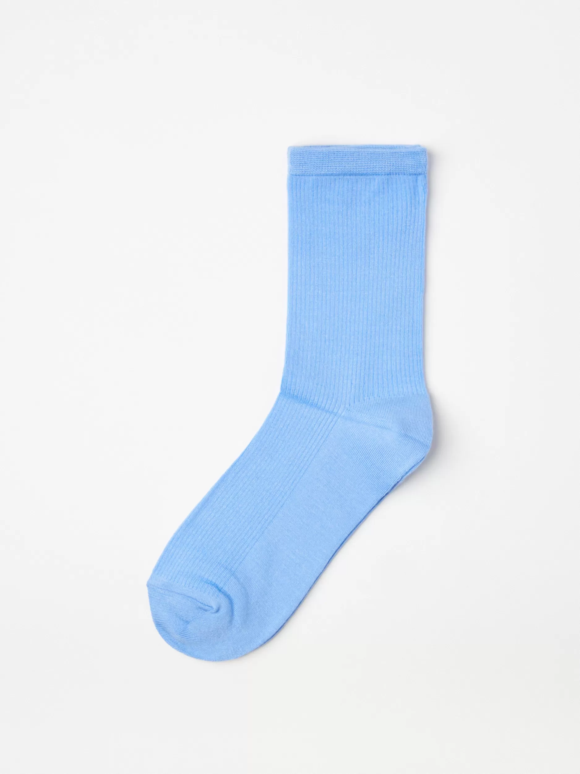 Lindex Sokker<Ribbestrikkede Sokker Light Blue