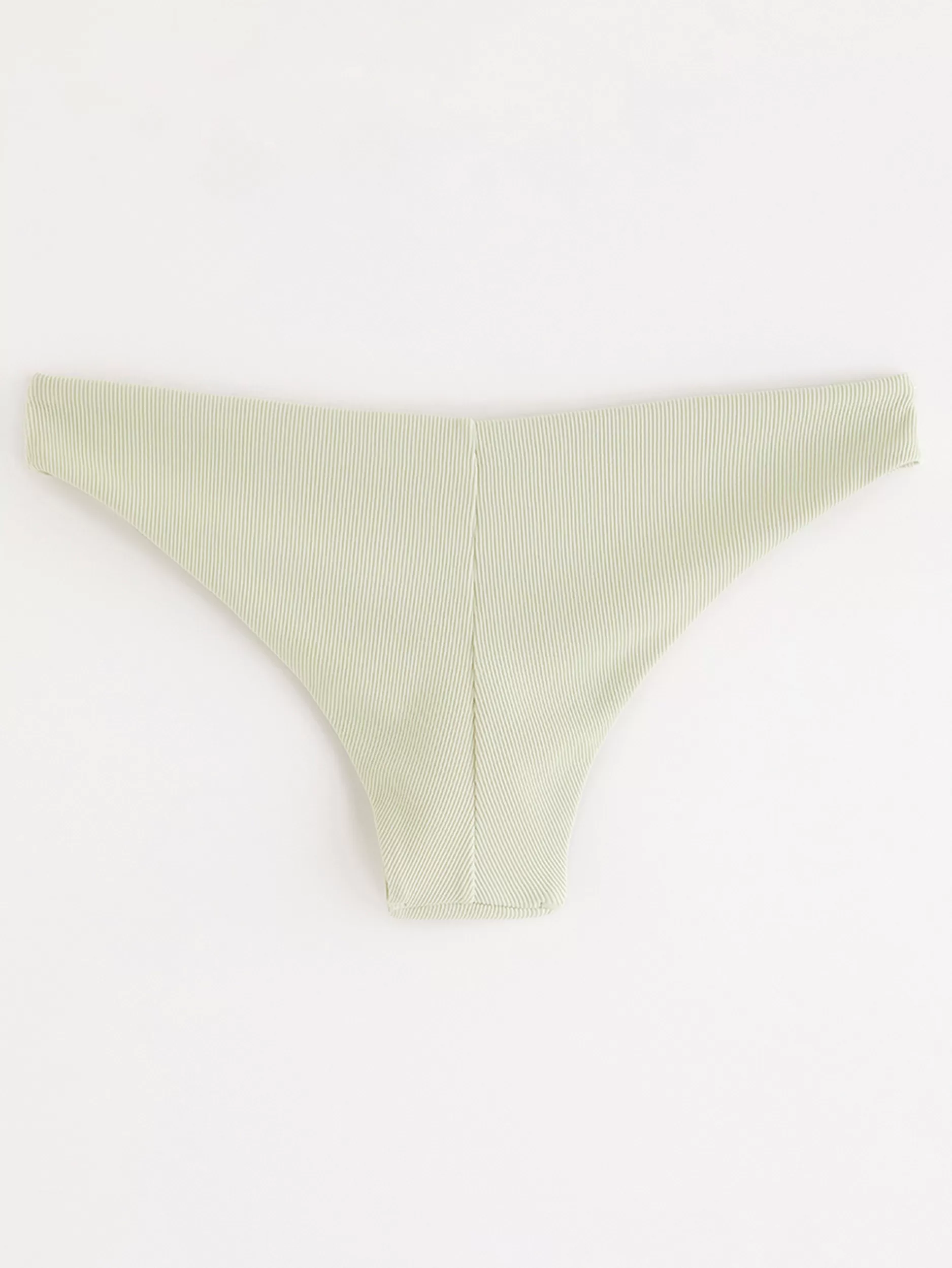 Lindex Badetøy<Ribbestrikket Brasiliansk Bikinitruse Med Lavt Liv Light Green