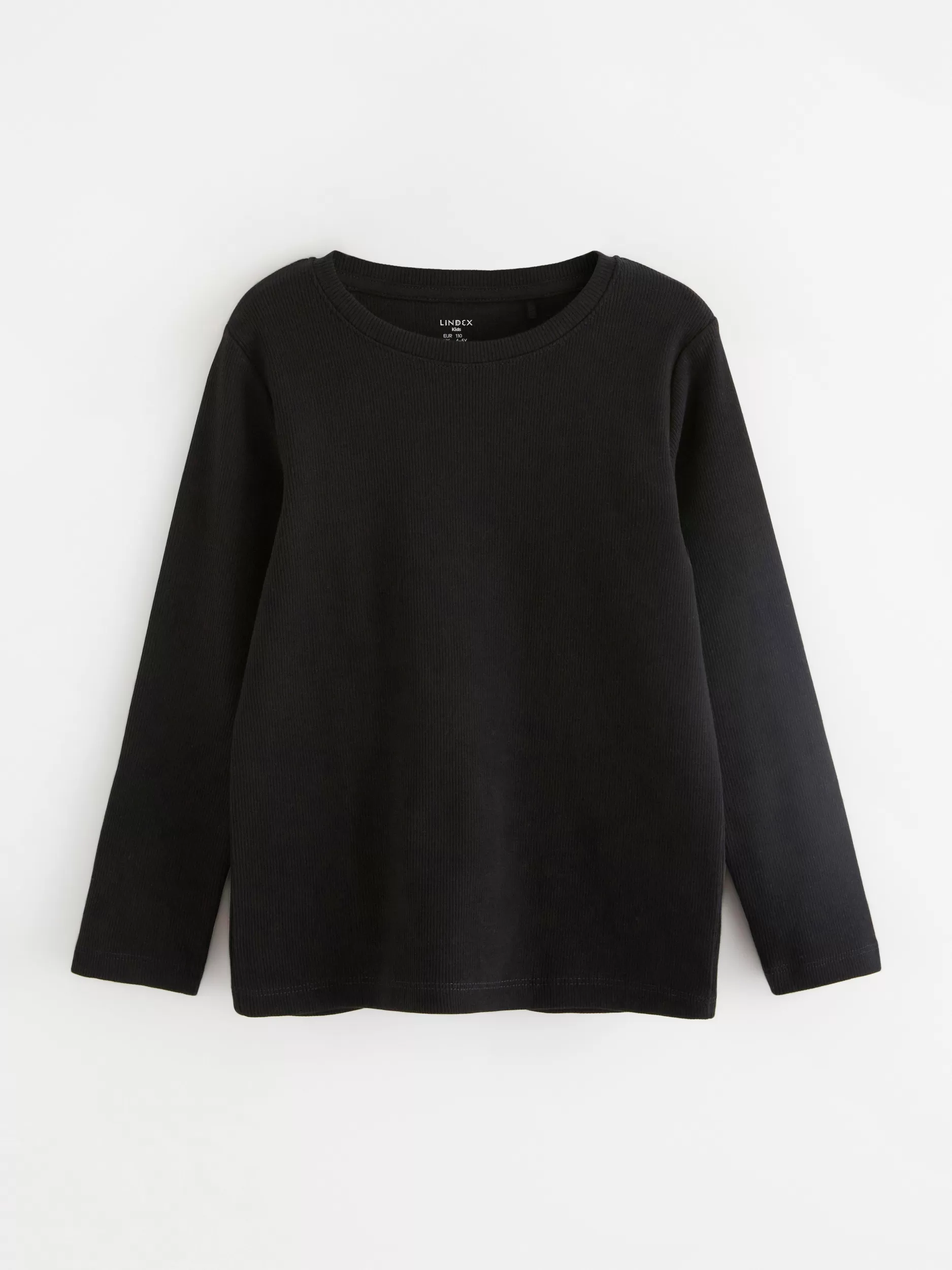 Lindex Basisplagg 3 For 2<Ribbestrikket, Langermet Overdel Black