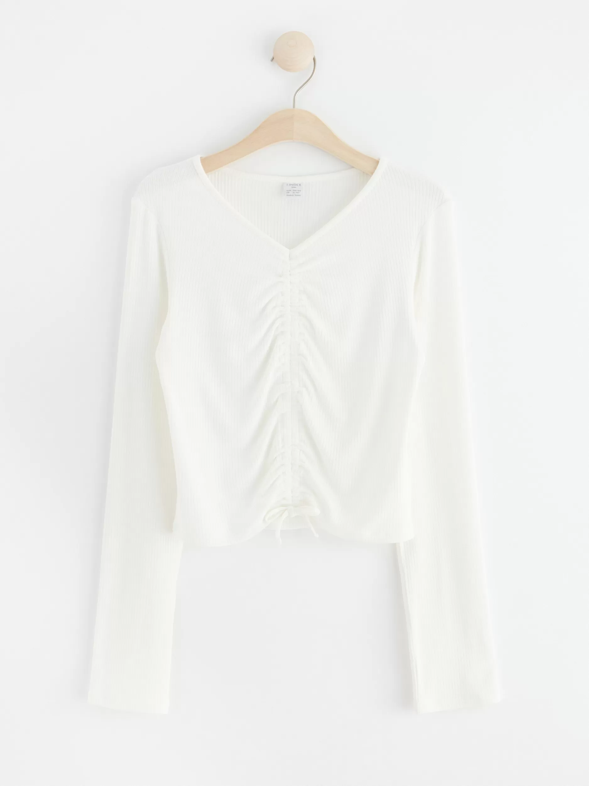 Lindex Topper & T-Skjorter<Ribbestrikket Og Langermet Overdel Off White