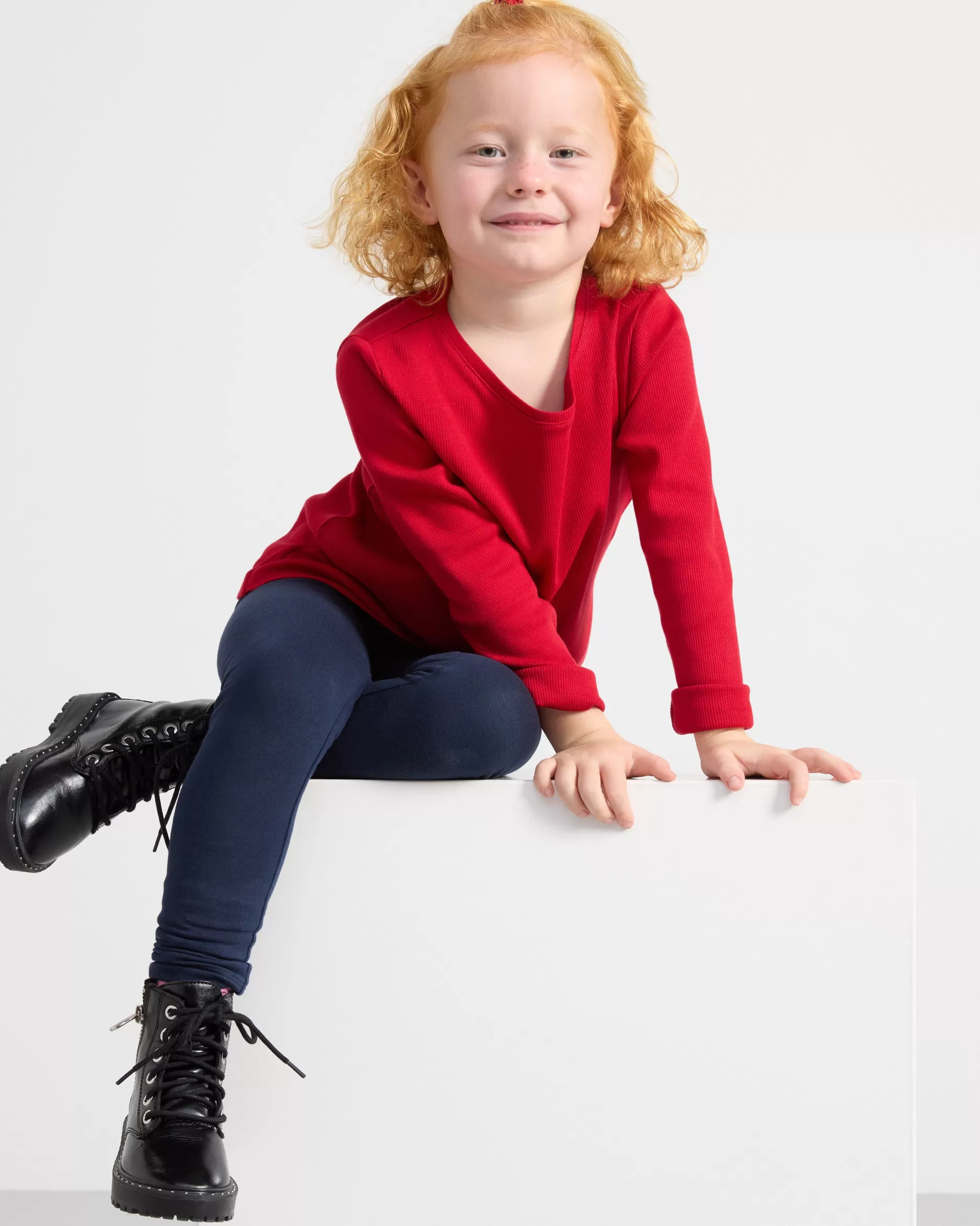 Lindex Topper & T-Skjorter<Ribbestrikket Og Langermet Overdel Dark Red