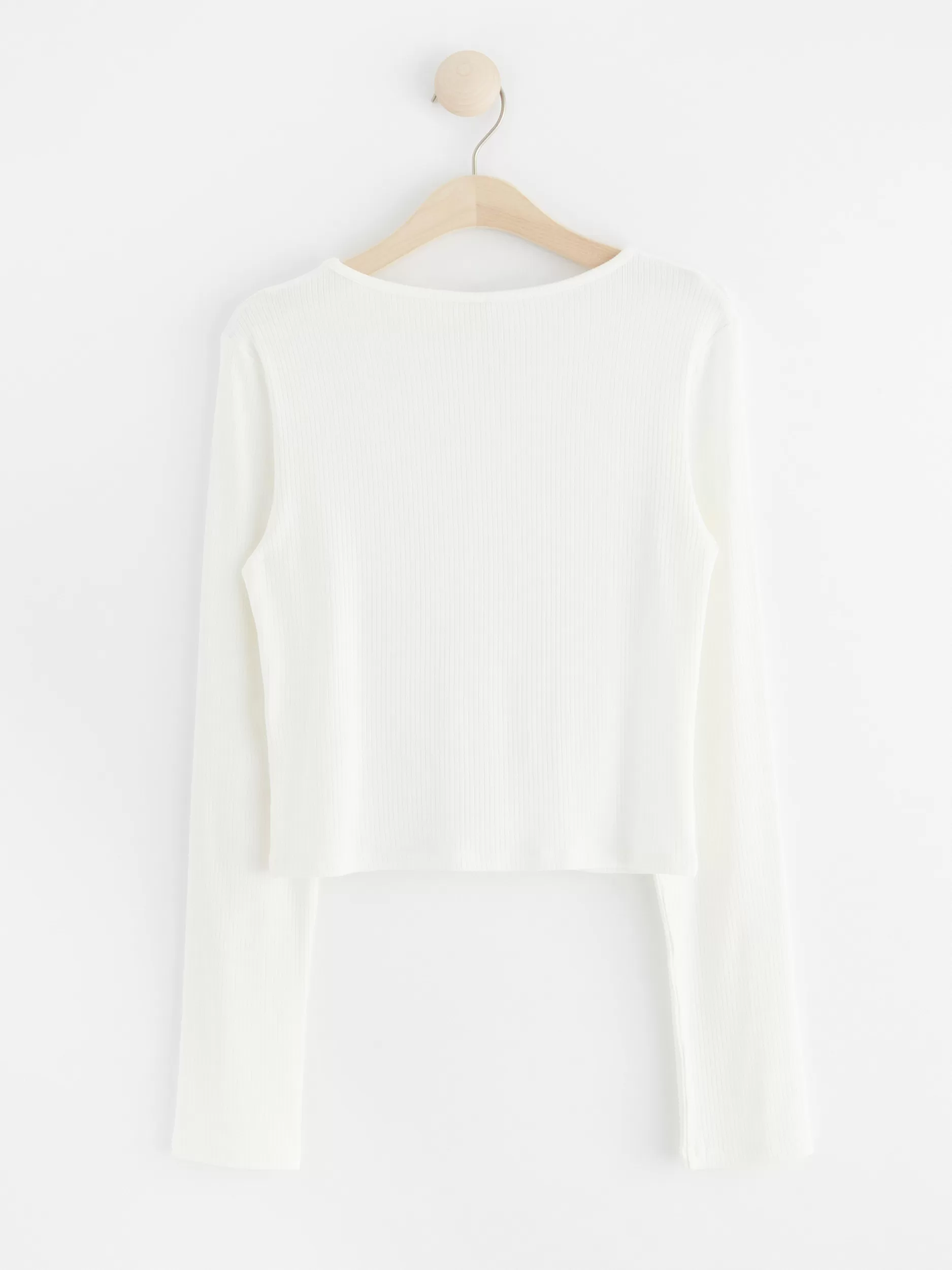 Lindex Topper & T-Skjorter<Ribbestrikket Og Langermet Overdel Off White