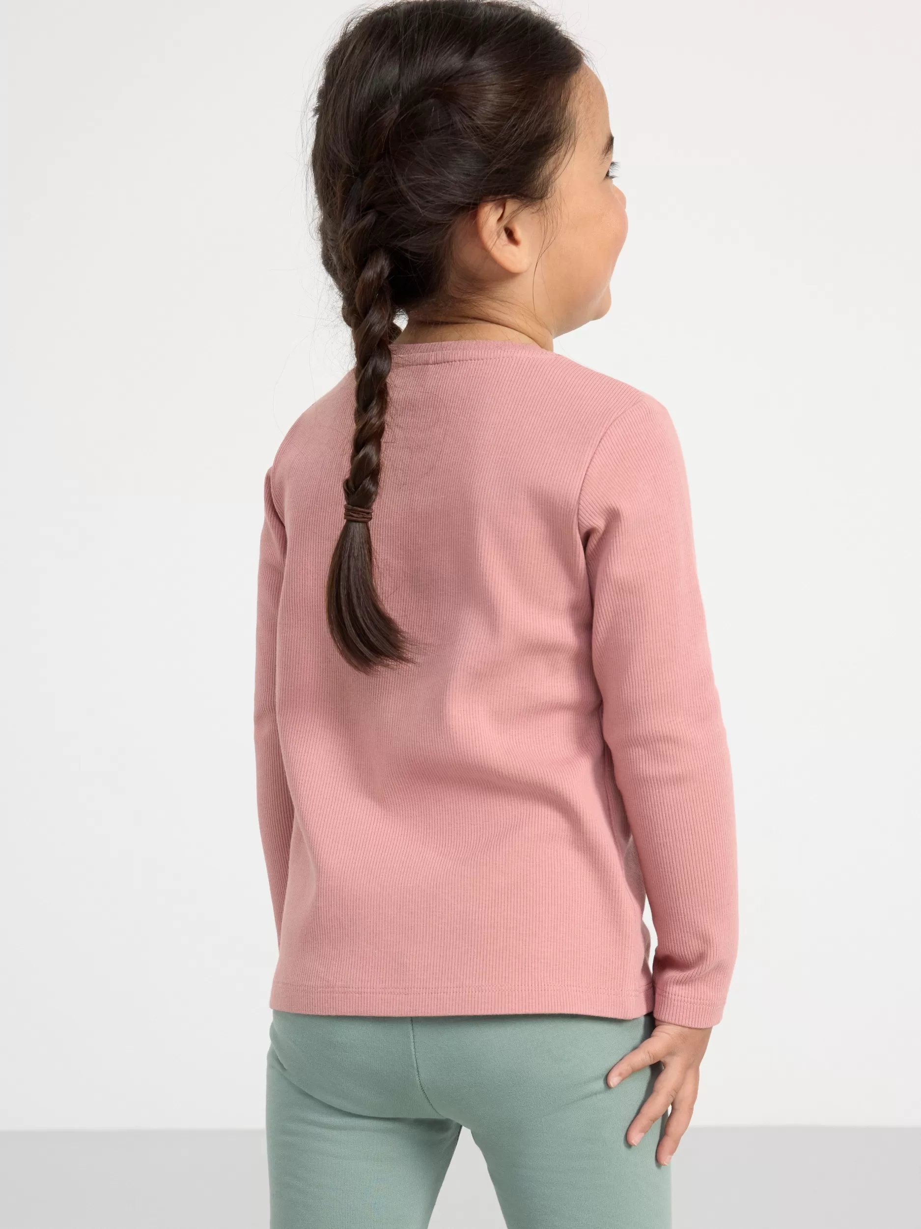 Lindex Basisplagg 3 For 2<Ribbestrikket Og Langermet Overdel Dusty Pink