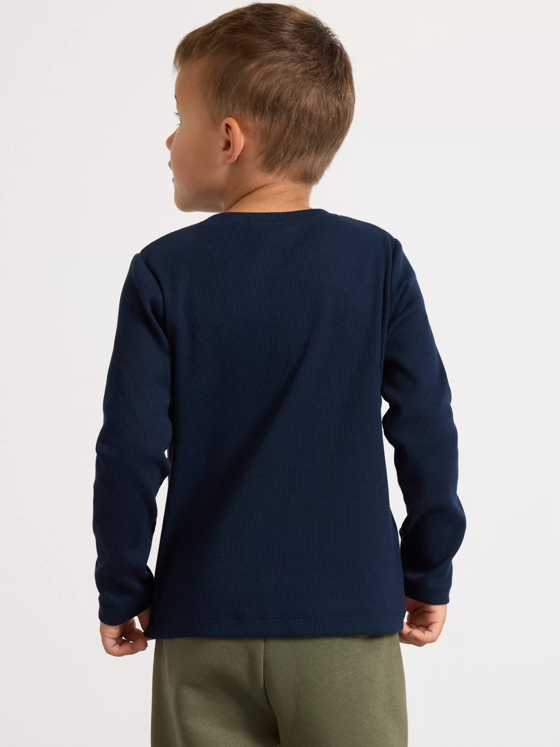 Lindex Basisplagg 3 For 2<Ribbestrikket Og Langermet Overdel Dark Navy