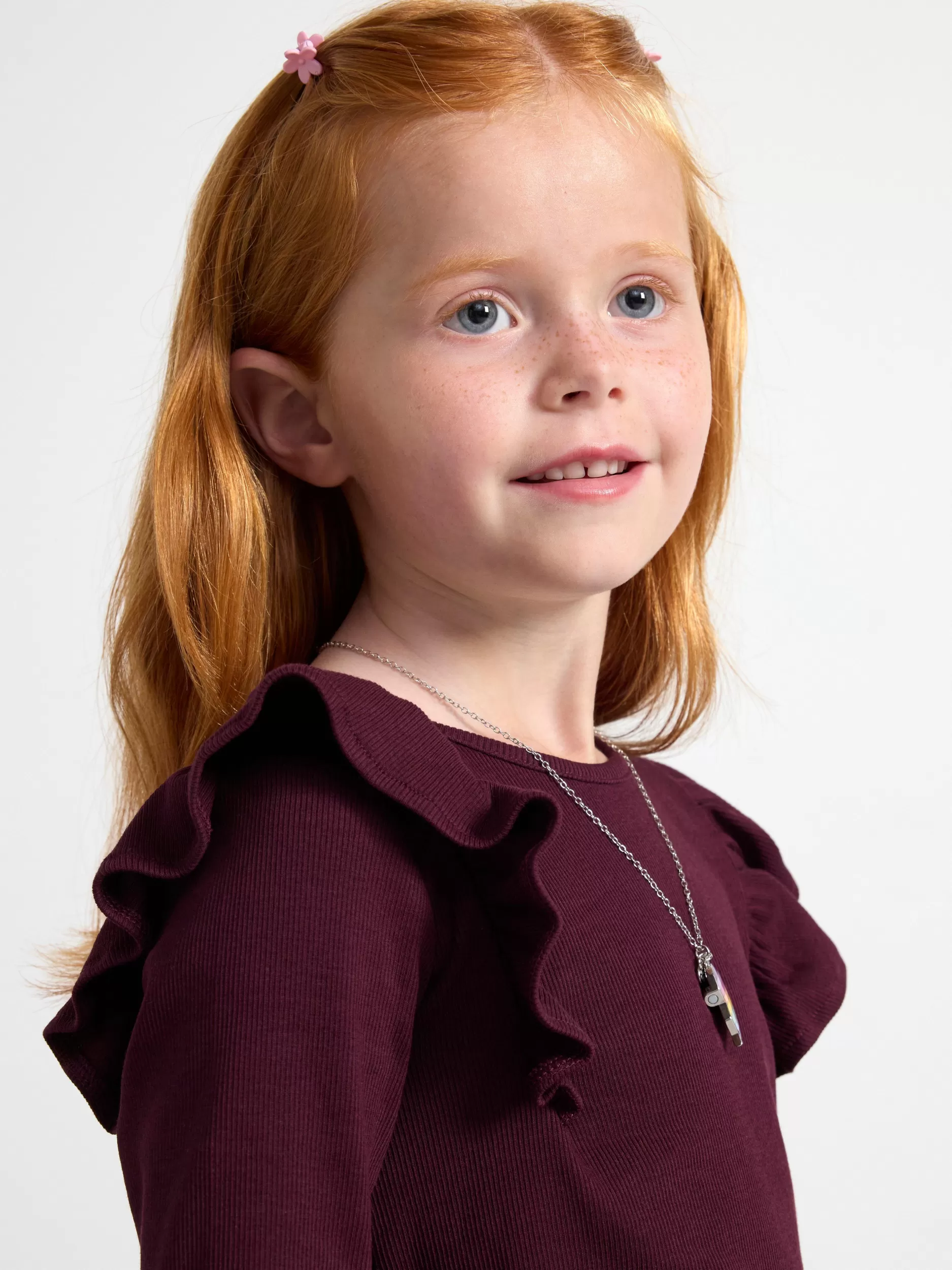 Lindex Topper & T-Skjorter<Ribbestrikket Overdel Med Lange Ermer Dark Lilac