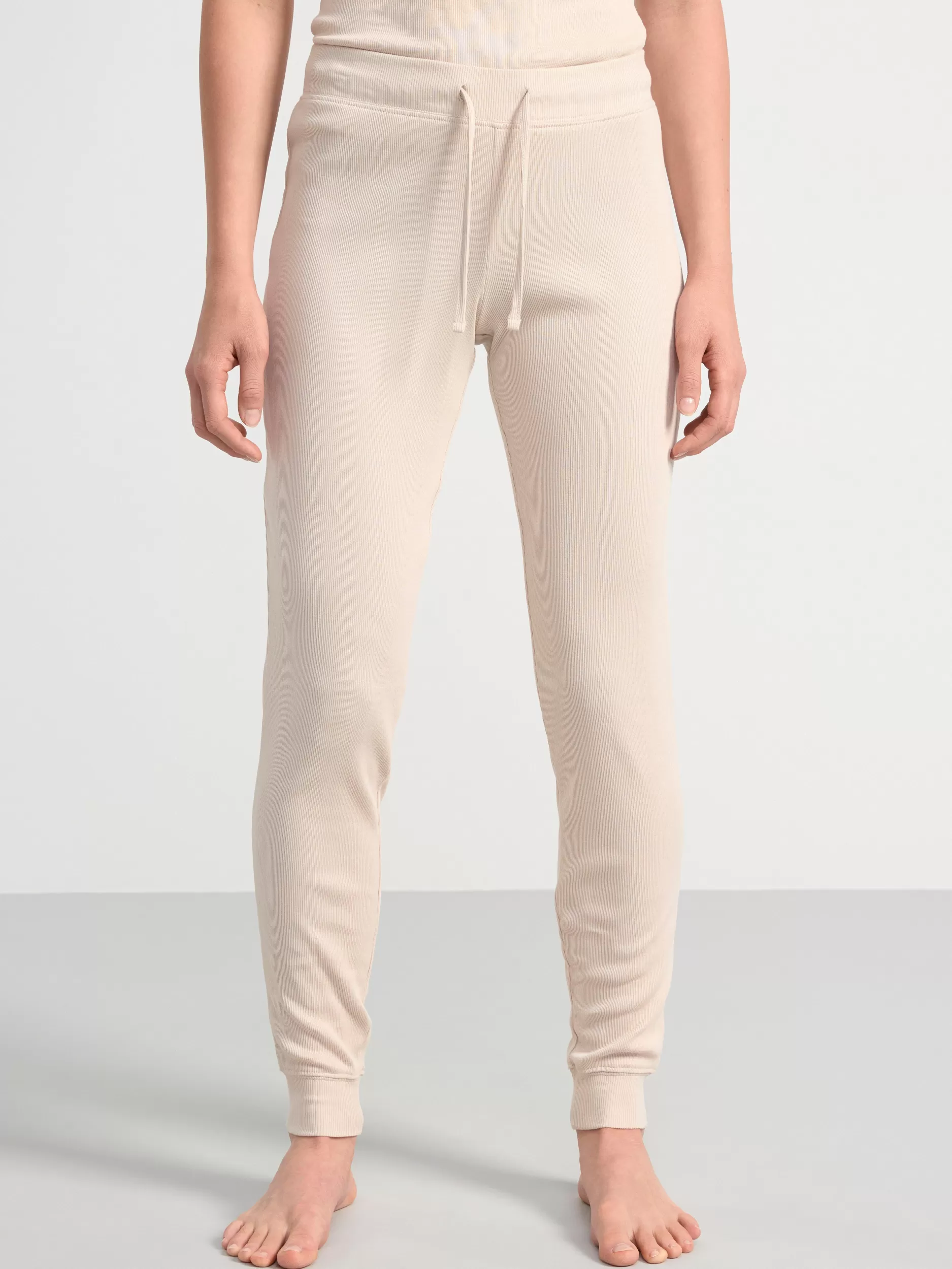 Lindex Nattøy<Ribbestrikket Pyjamasbukse Light Beige