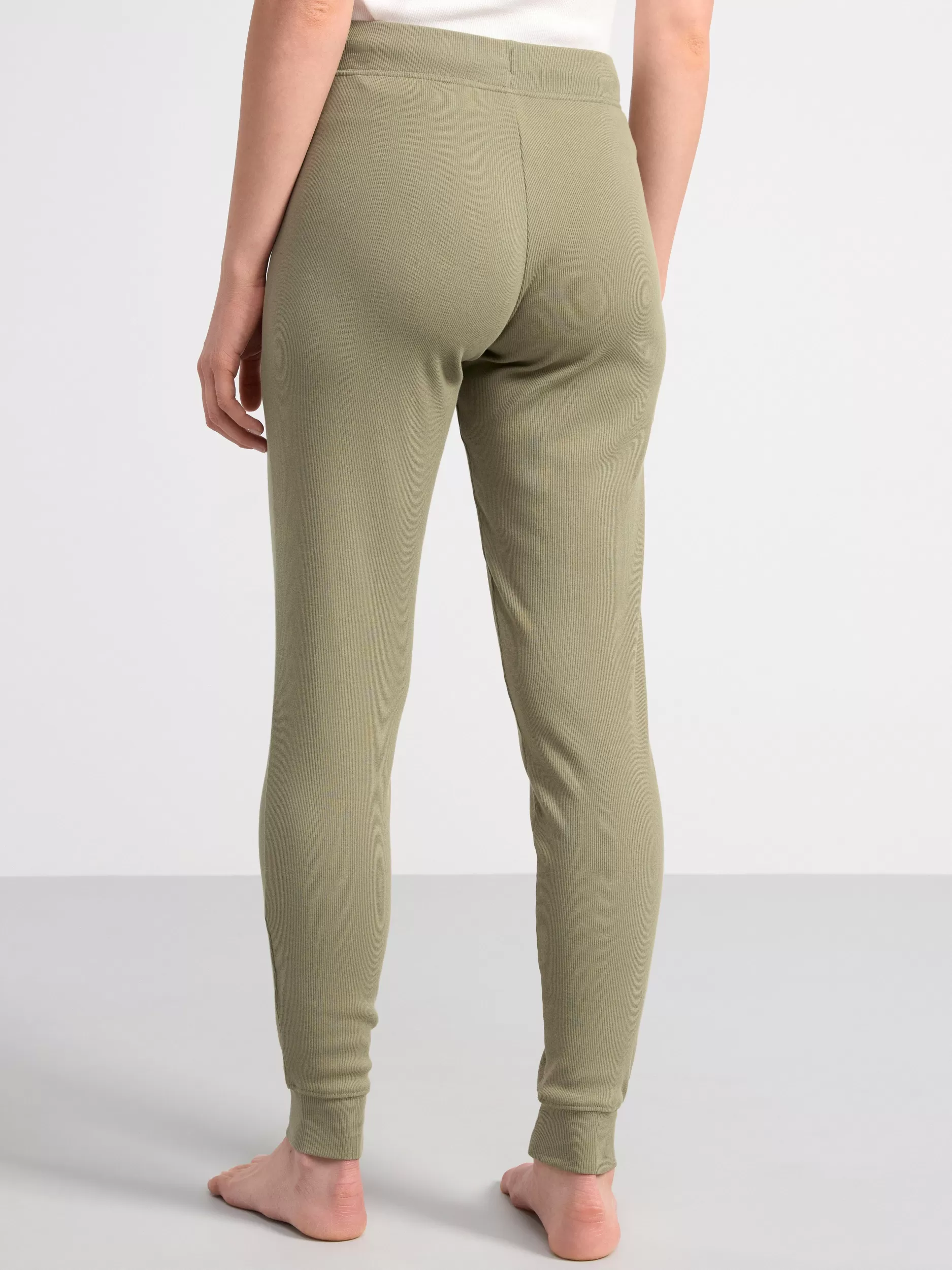 Lindex Nattøy<Ribbestrikket Pyjamasbukse Khaki
