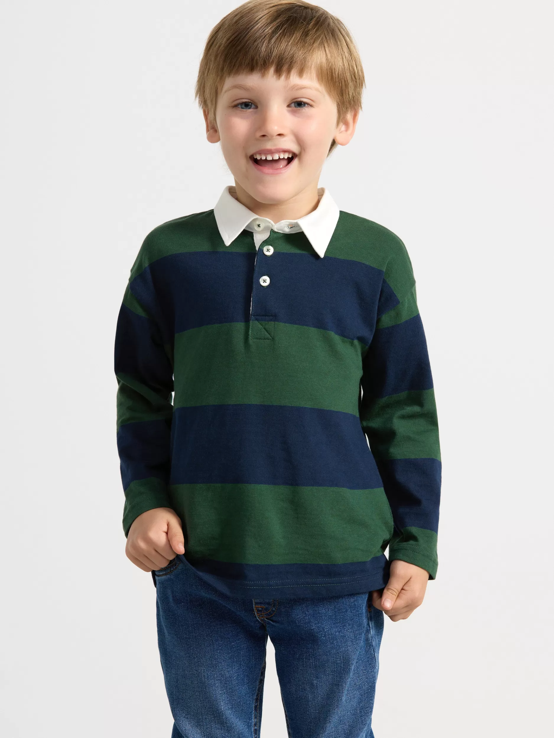 Lindex Topper & T-Skjorter<Rugbytroye Med Striper Dark Dusty Green