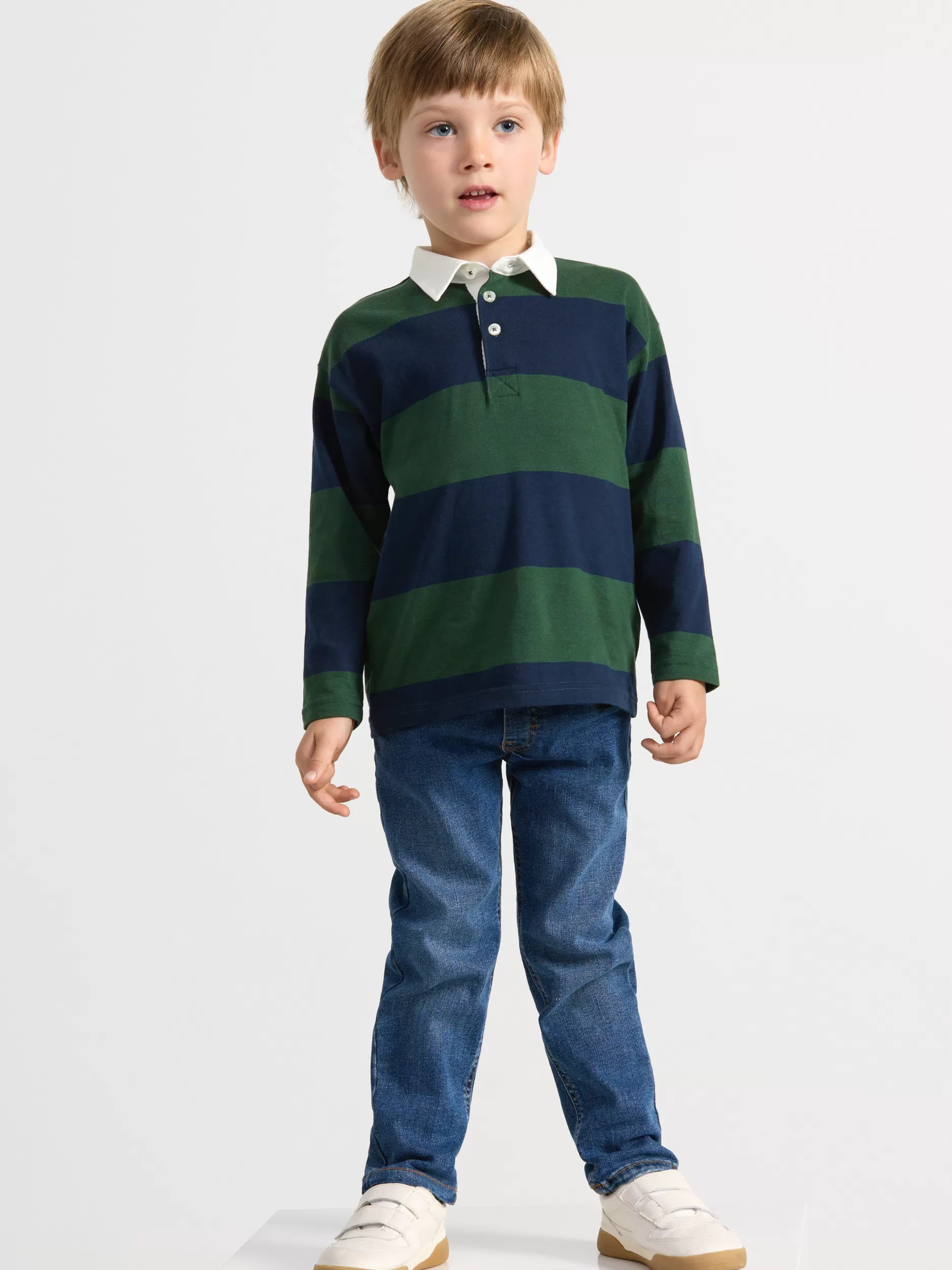 Lindex Topper & T-Skjorter<Rugbytroye Med Striper Dark Dusty Green