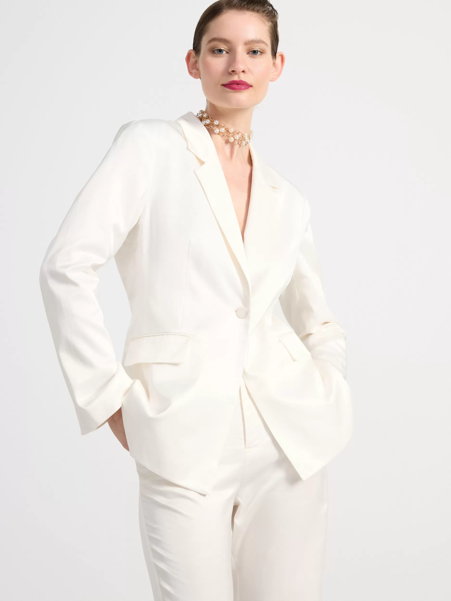 Lindex Blazere<Satengblazer Light White