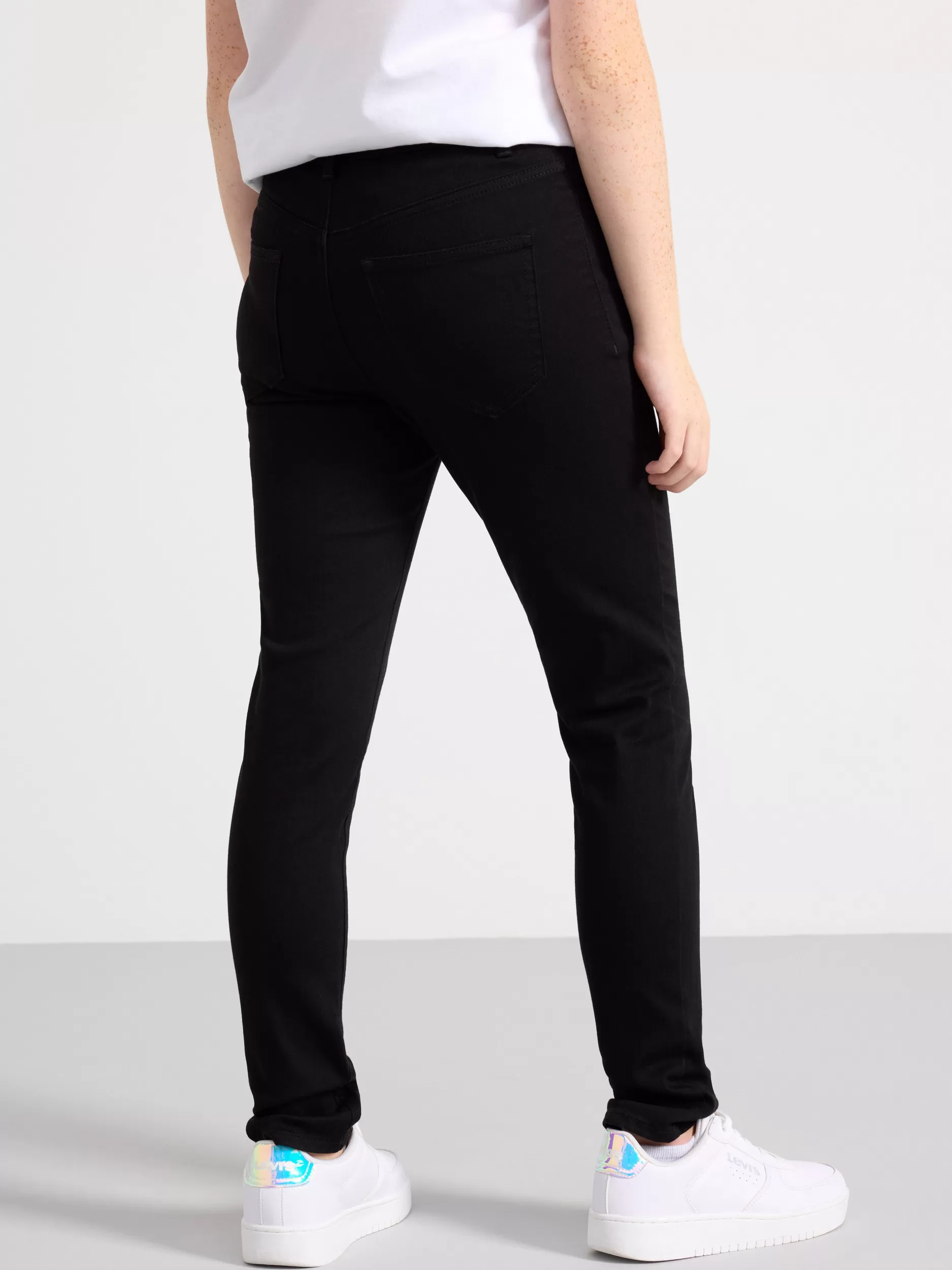 Lindex Jeans<Selma Smale Jeans Med Hoyt Liv Og Ekstra Stretch Black