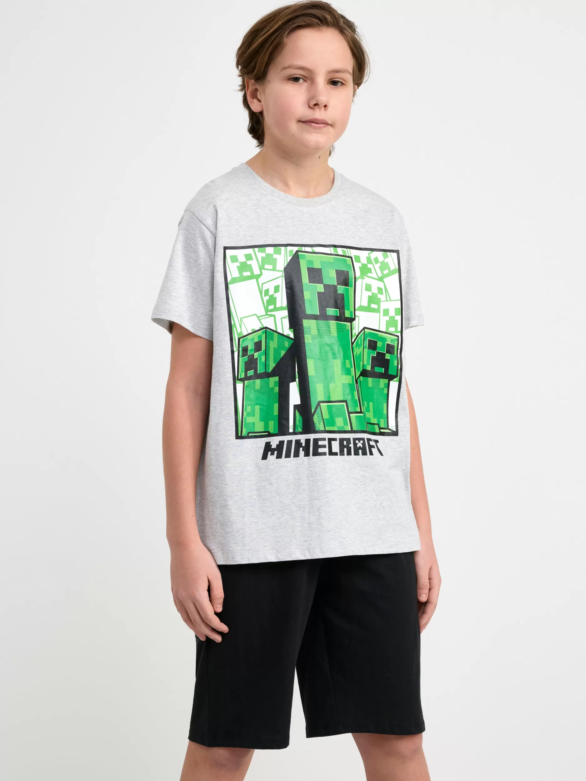 Lindex Nattøy<Sett Med Minecraft-Trykk Black