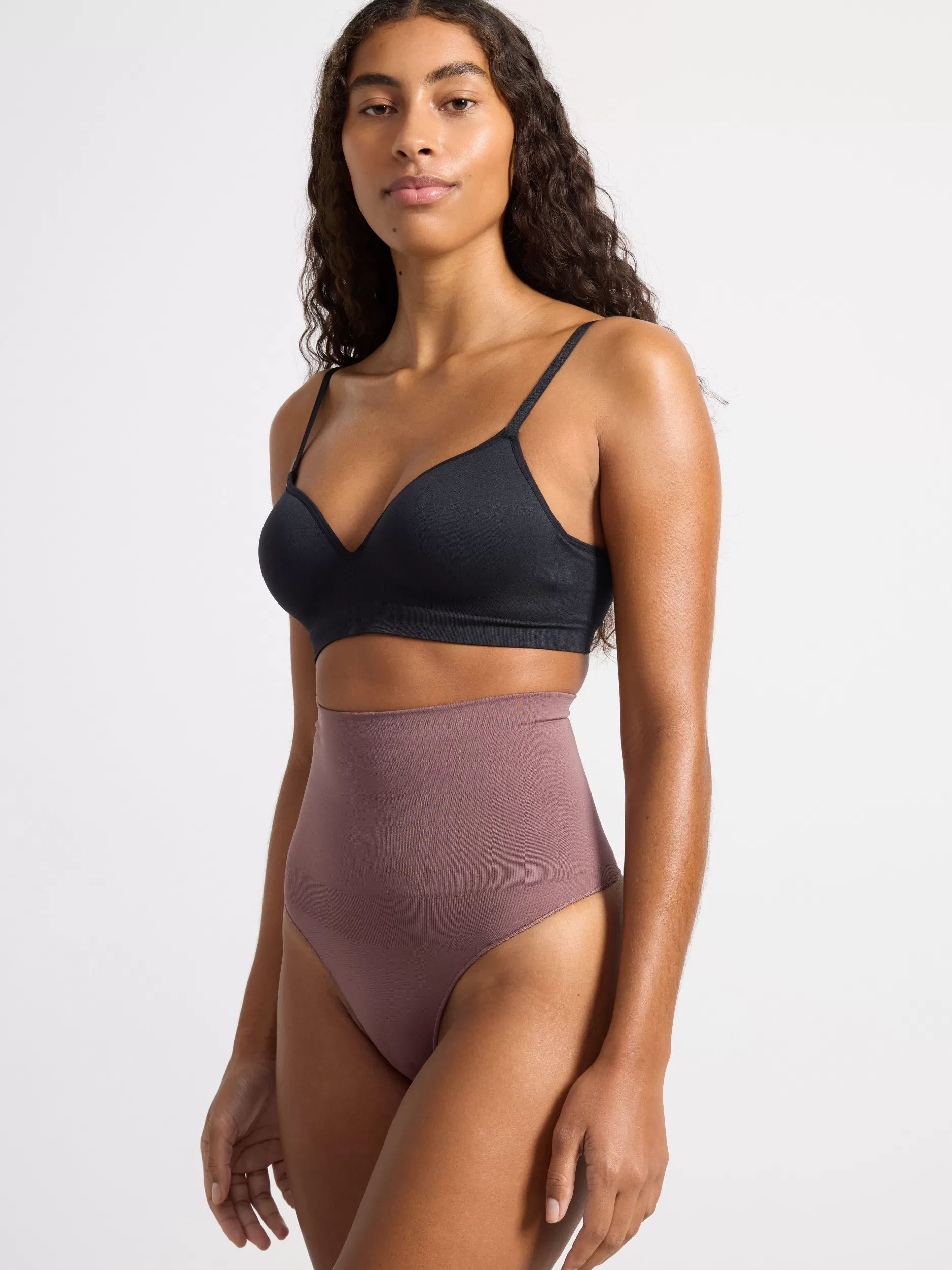 Lindex Truser<Shaping-Stringtruse Med Sonestotte Dark Dusty Brown