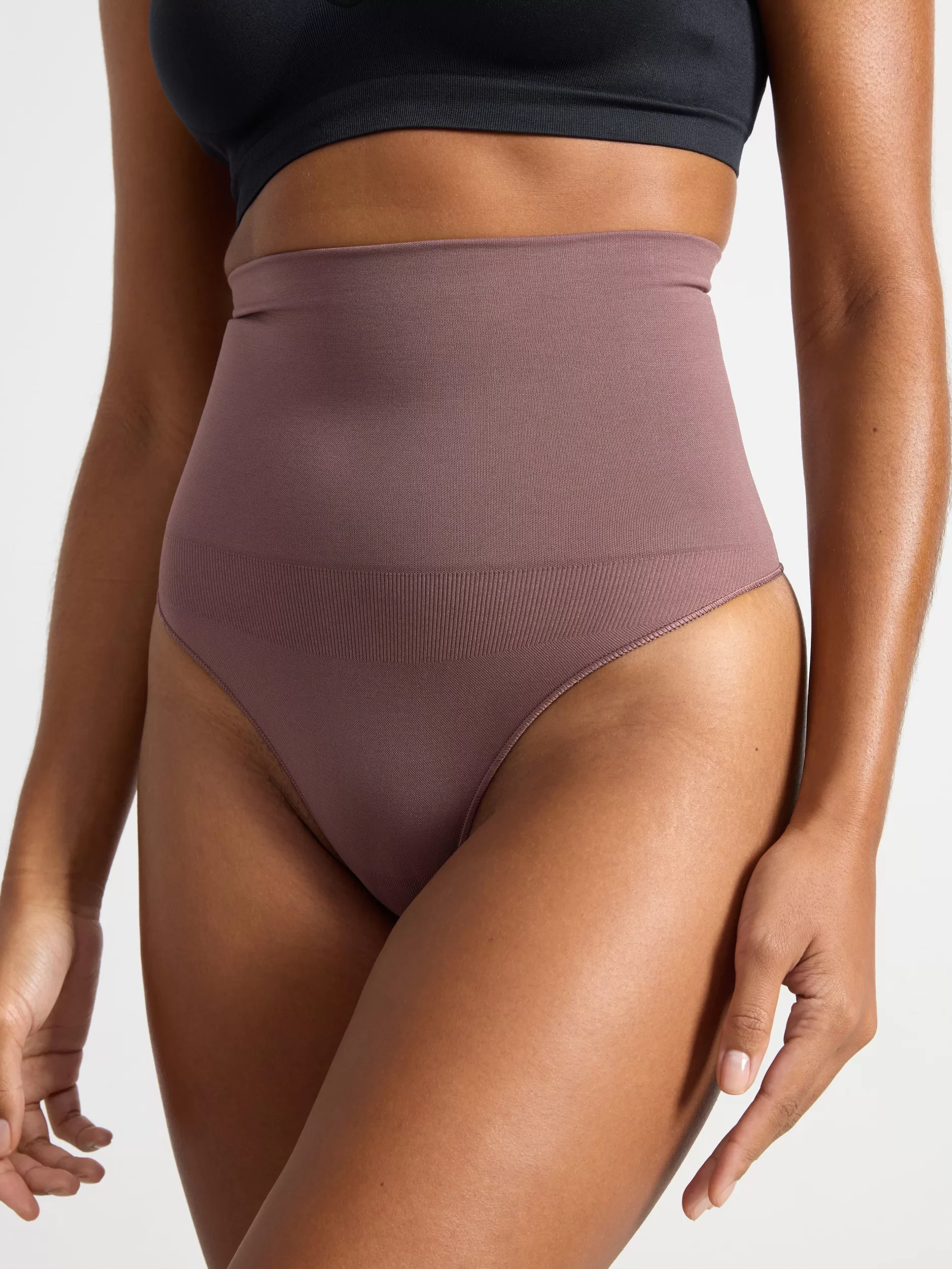 Lindex Truser<Shaping-Stringtruse Med Sonestotte Dark Dusty Brown