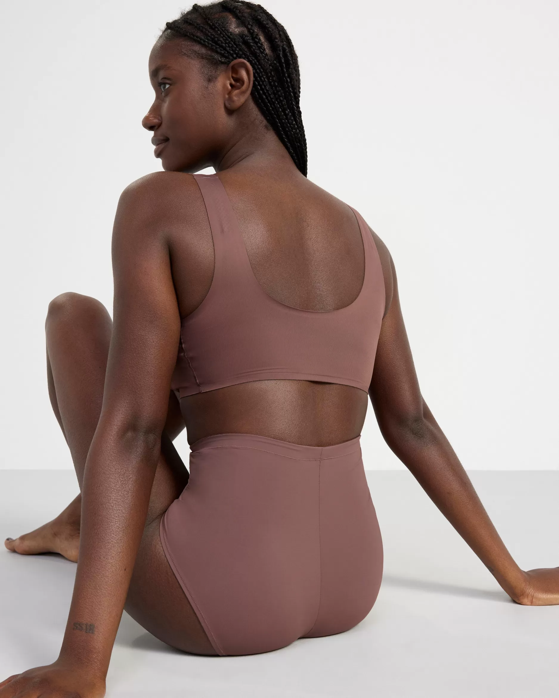 Lindex Truser<Shapingtruser Med Medium Stotte Dark Dusty Brown