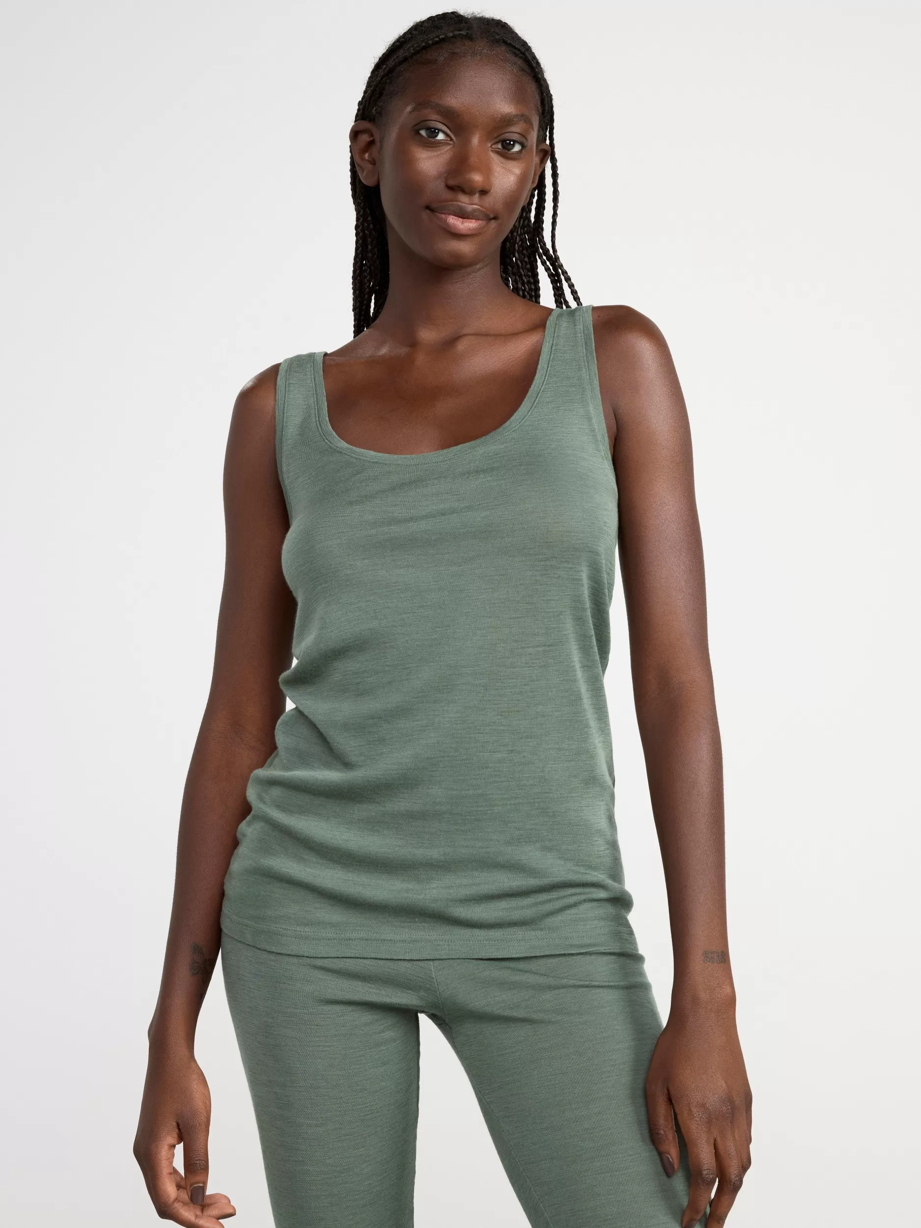 Lindex Ullundertøy<Singlet I Merinoull Dark Green