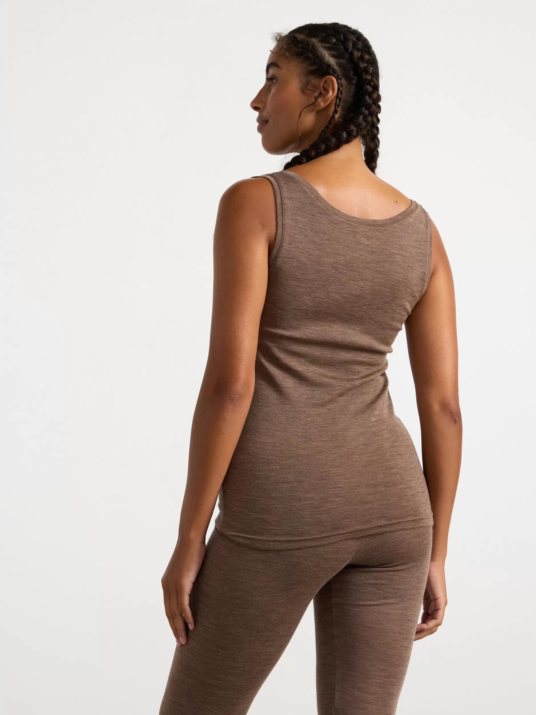 Lindex Ullundertøy<Singlet I Merinoull Brown Melange