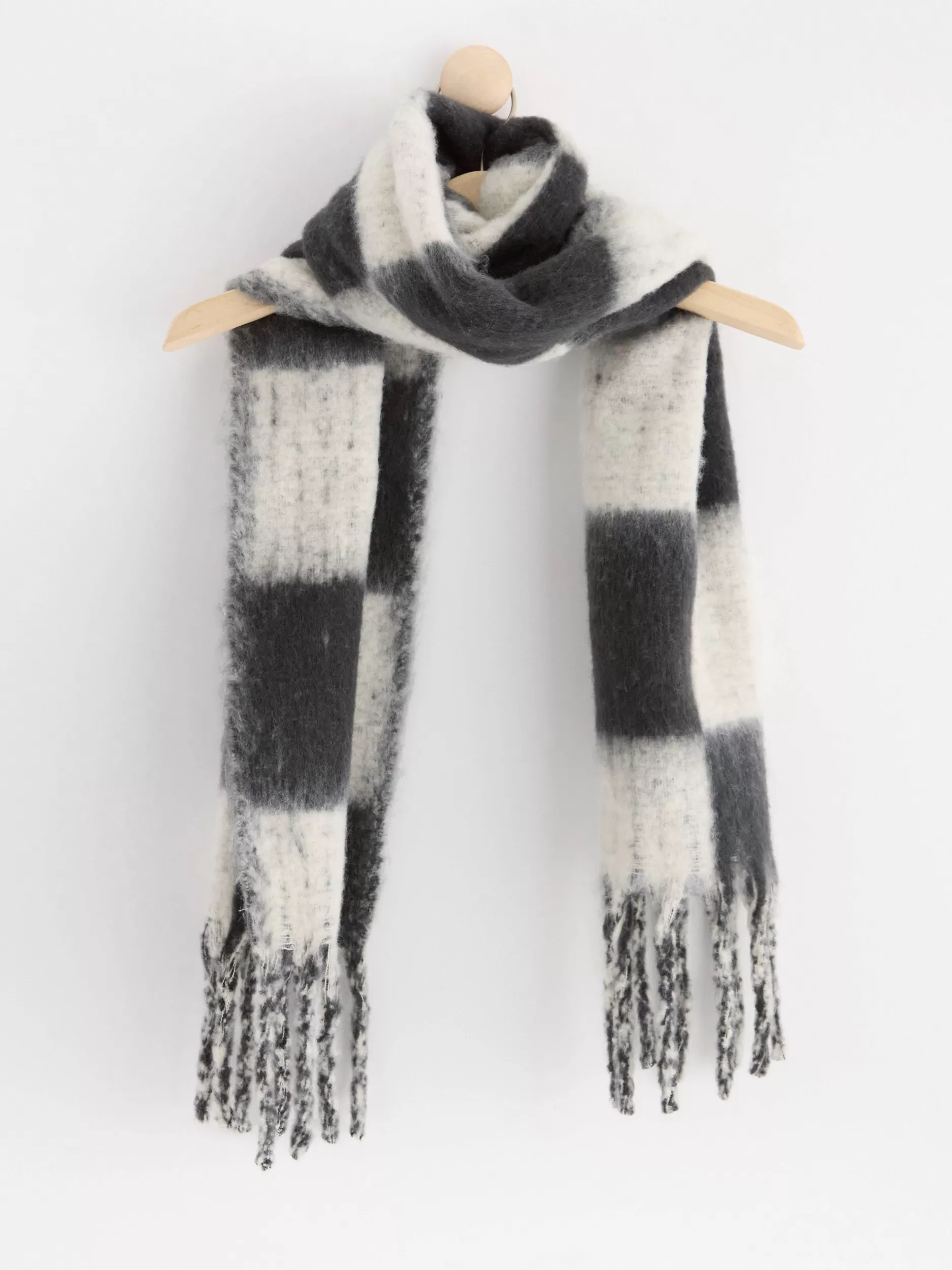 Lindex Accessories<Skjerf Med Ruter Offblack