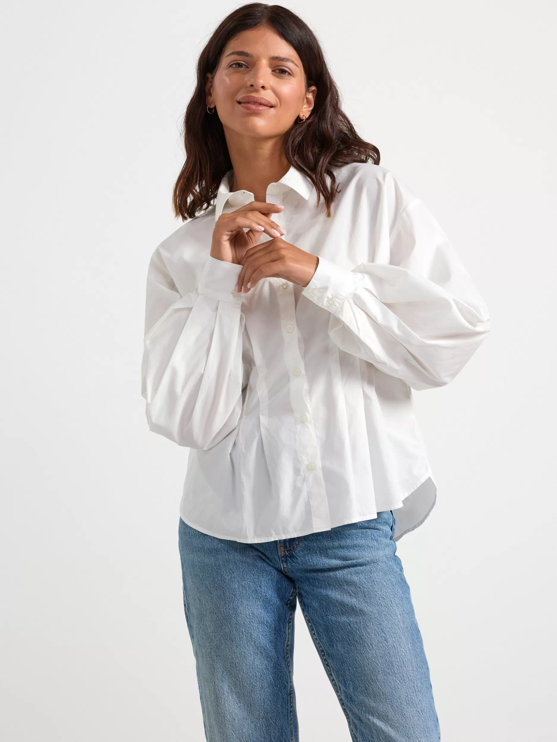 Lindex Bluser & Skjorter<Skjørte I Bomull White