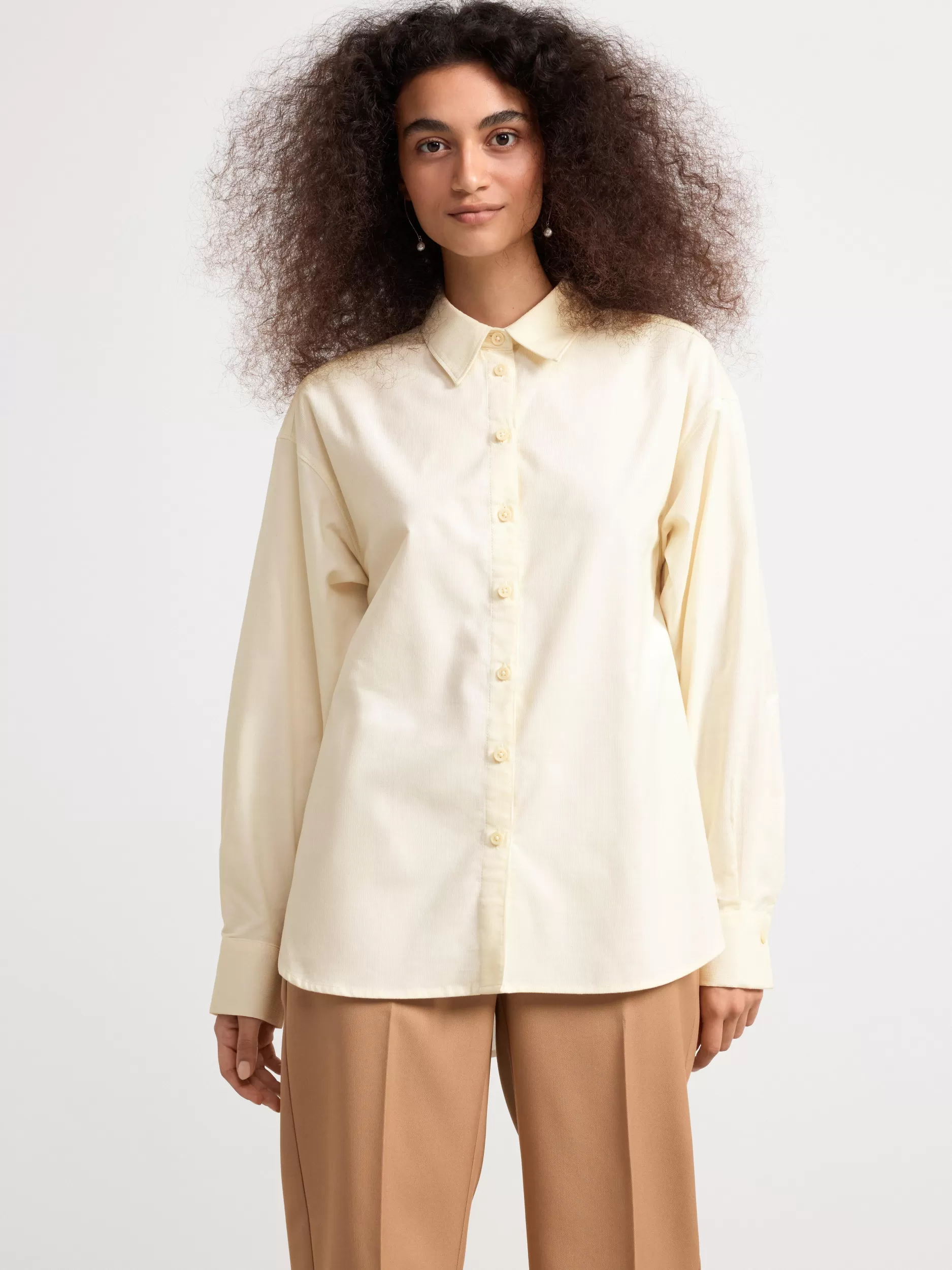 Lindex Bluser & Skjorter<Skjørte I Kordfloyel Light Beige