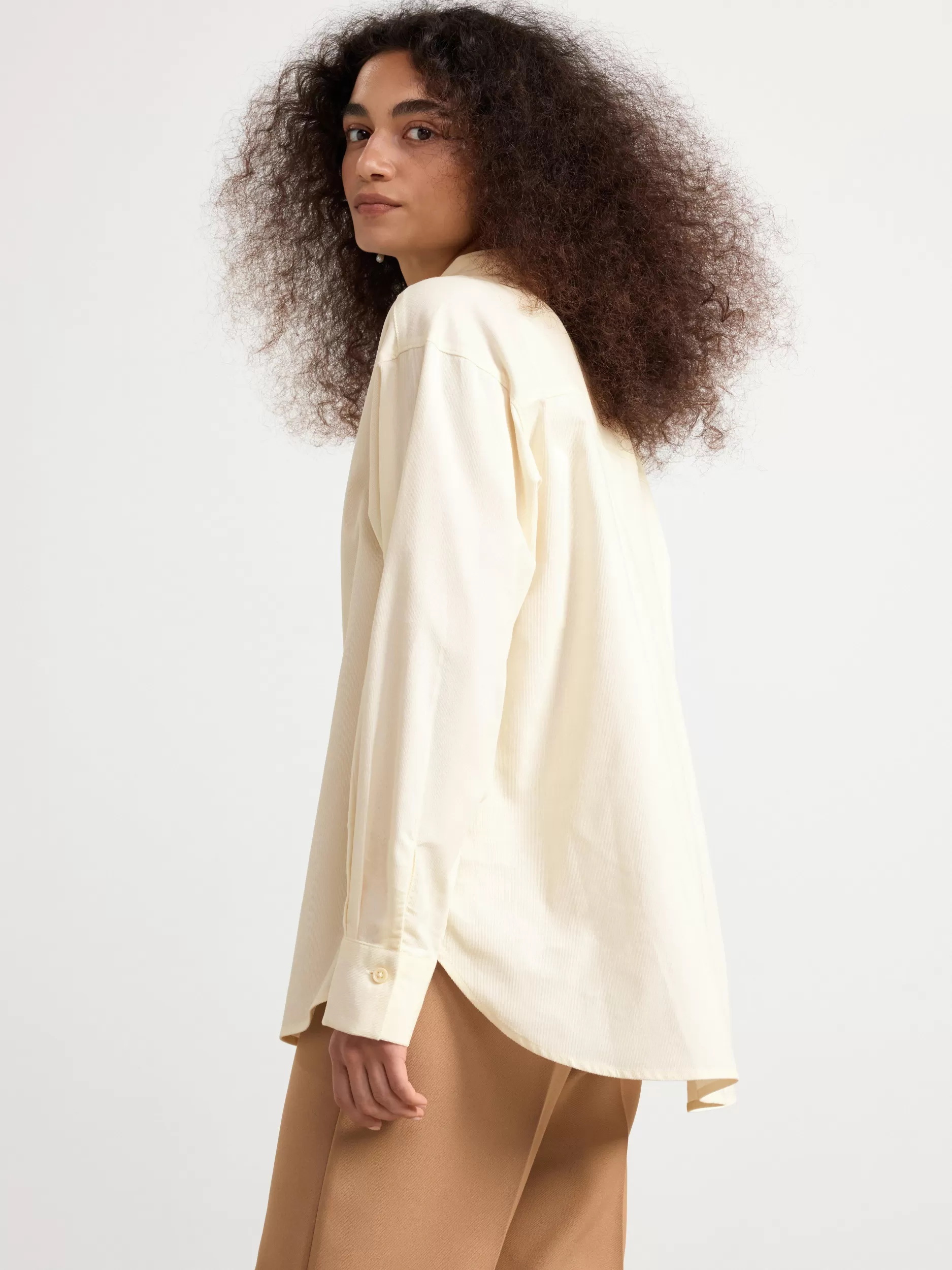 Lindex Bluser & Skjorter<Skjørte I Kordfloyel Light Beige