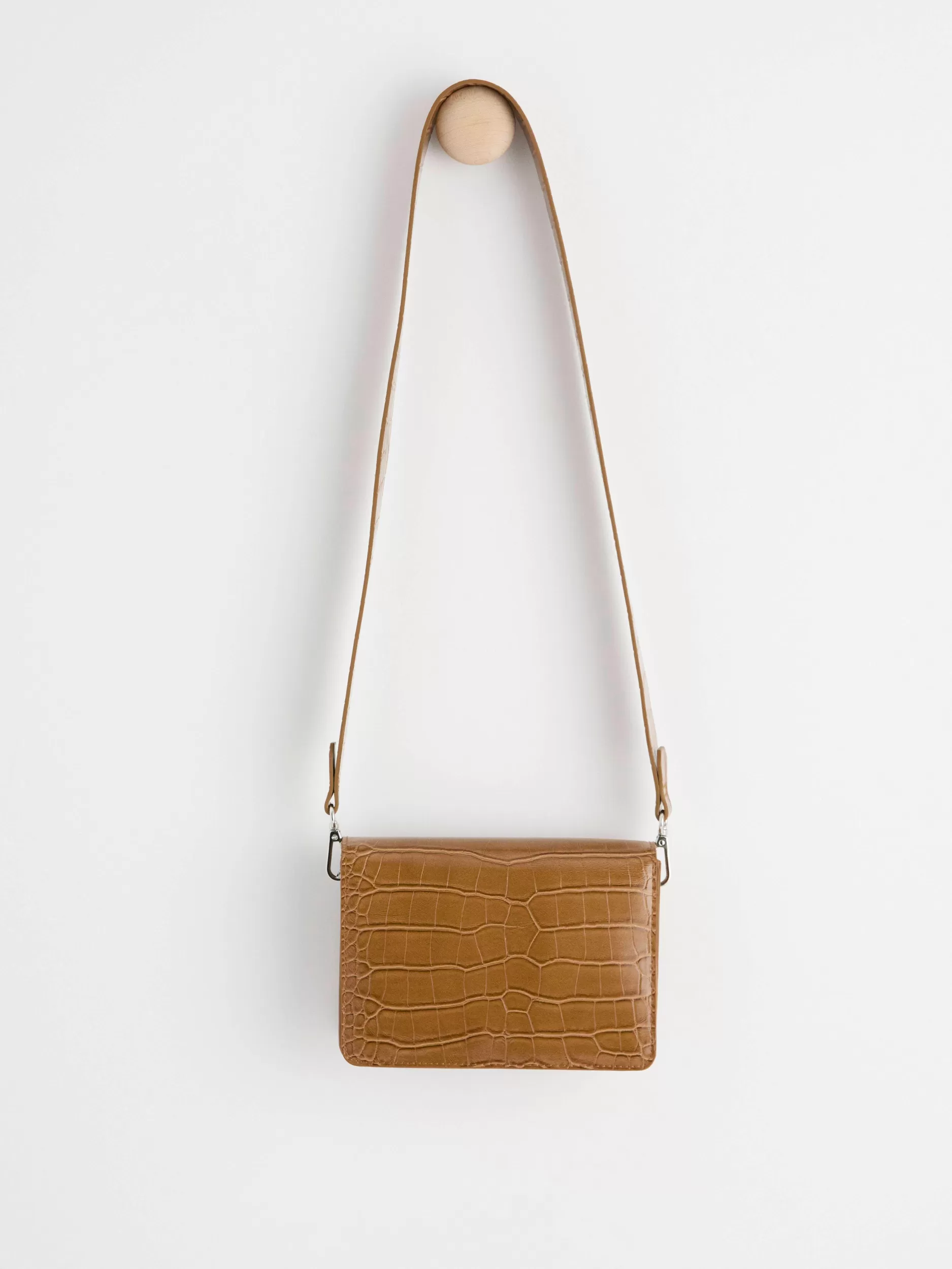 Lindex Vesker<Skulderveske Med Krokodillemonster Light Brown