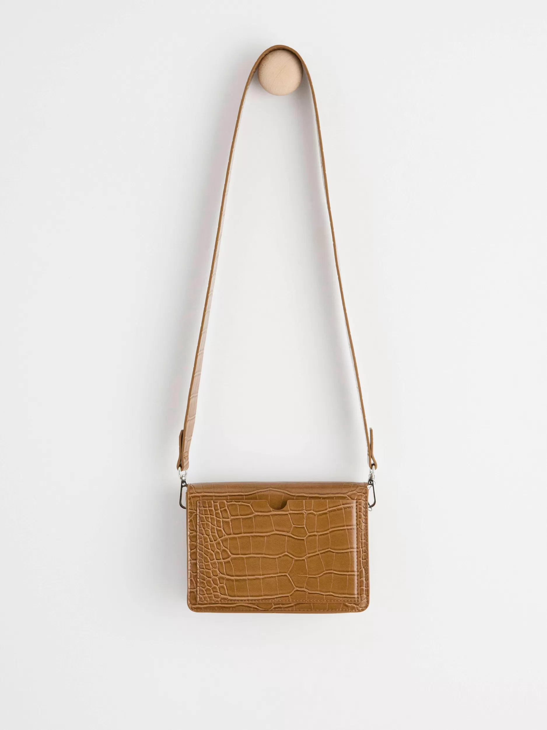 Lindex Vesker<Skulderveske Med Krokodillemonster Light Brown