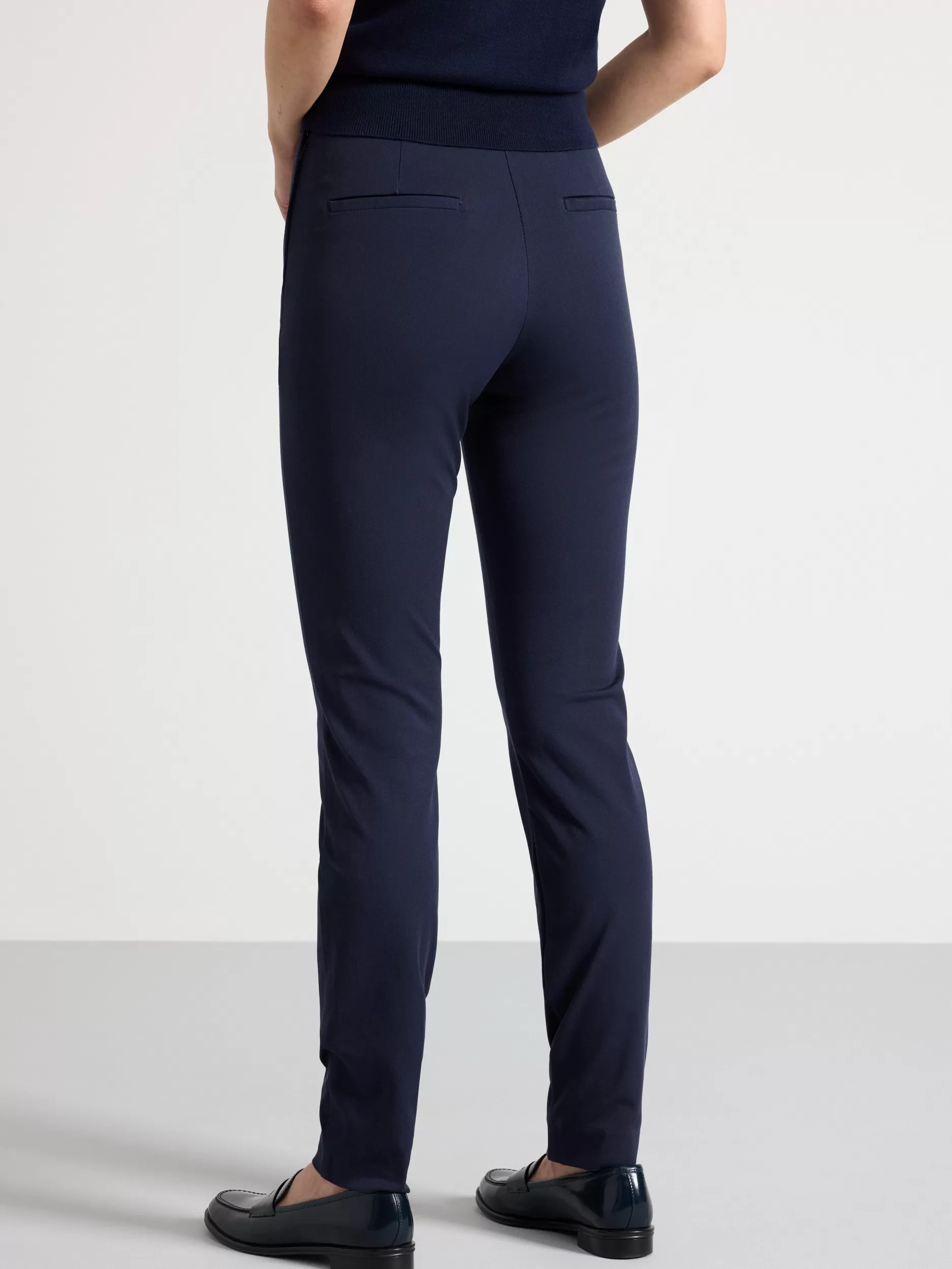 Lindex Bukser<Smal Jonna-Bukse Med Hoyt Liv Dark Navy
