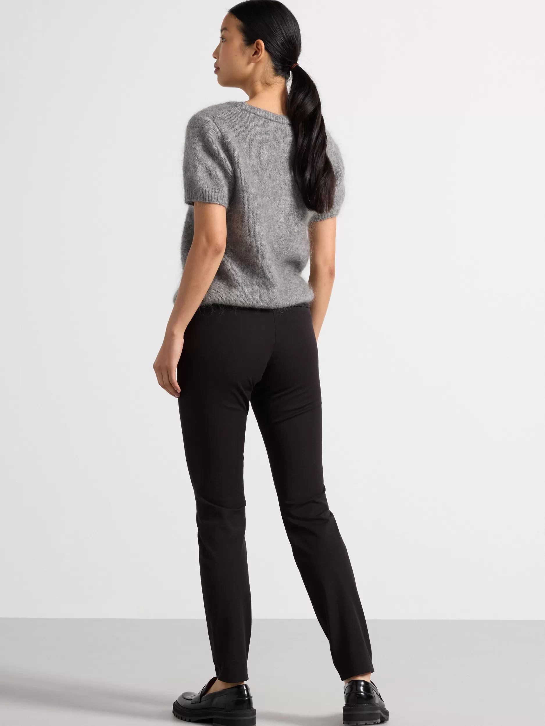 Lindex Bukser<Smal Jonna-Bukse Med Hoyt Liv Black