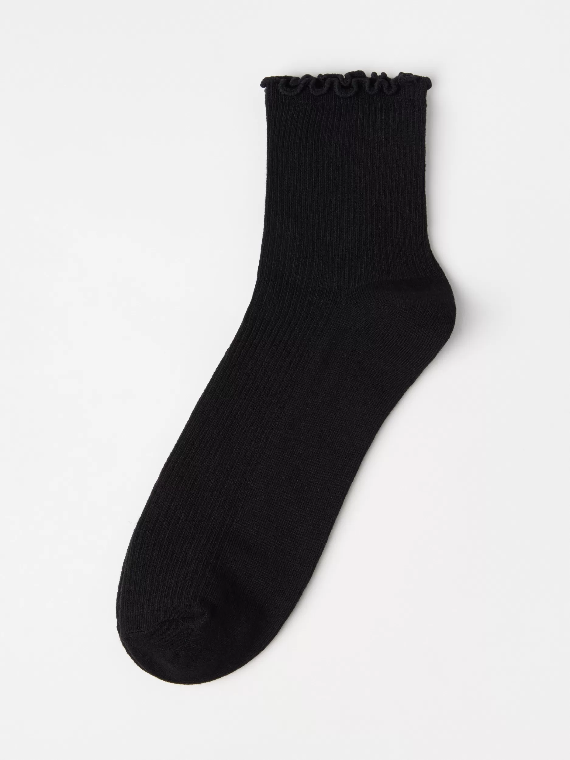 Lindex Sokker<Sokker Med Rysjekant Black