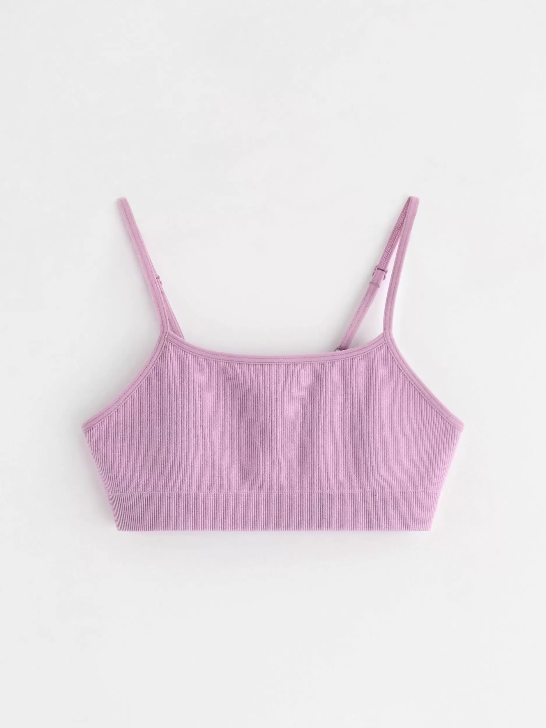 Lindex Undertøy<Somlos, Ribbestrikket, Kort Overdel Light Lilac