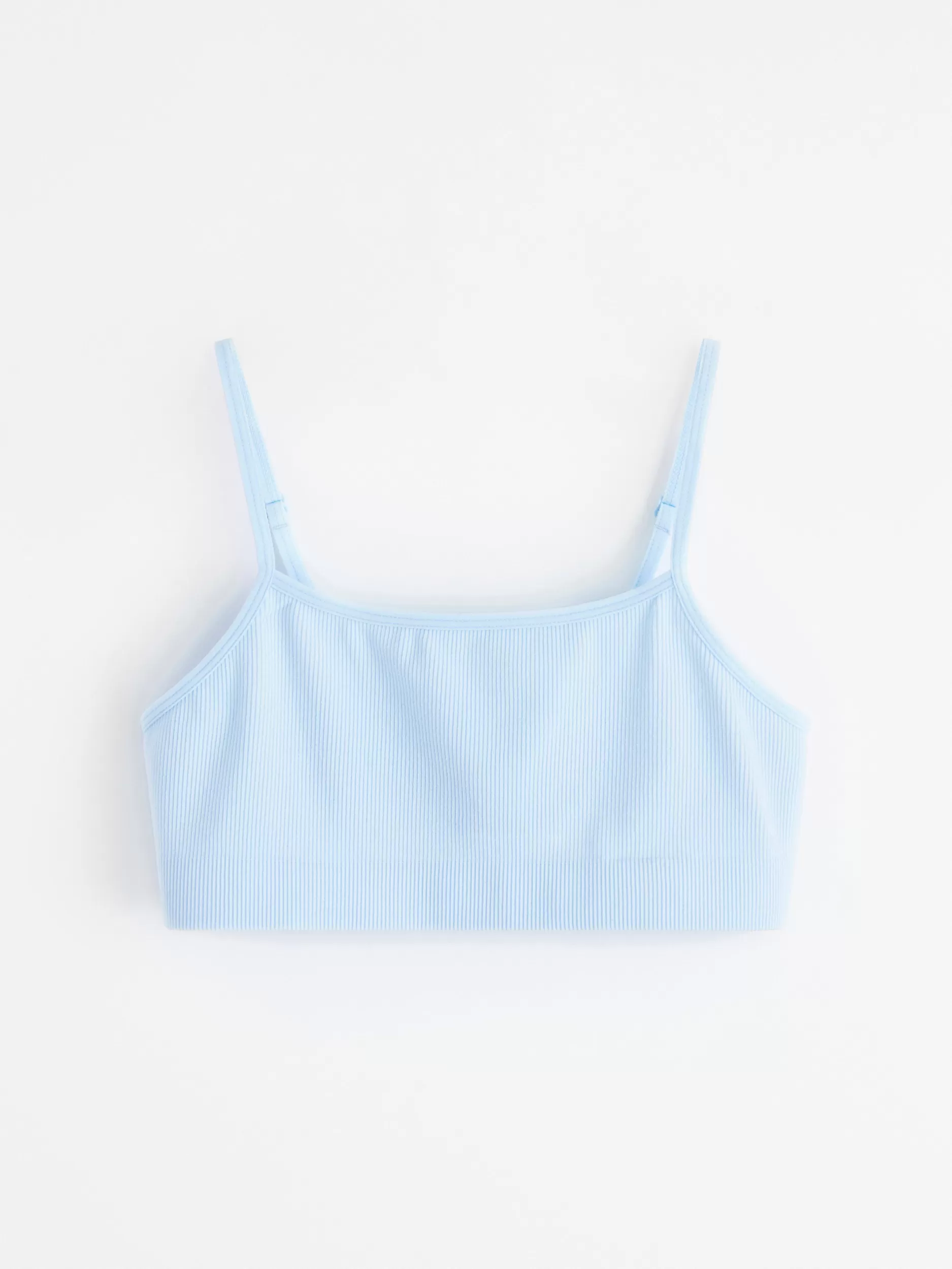 Lindex Basisplagg 3 For 2<Somlos, Ribbestrikket, Kort Overdel Light Blue