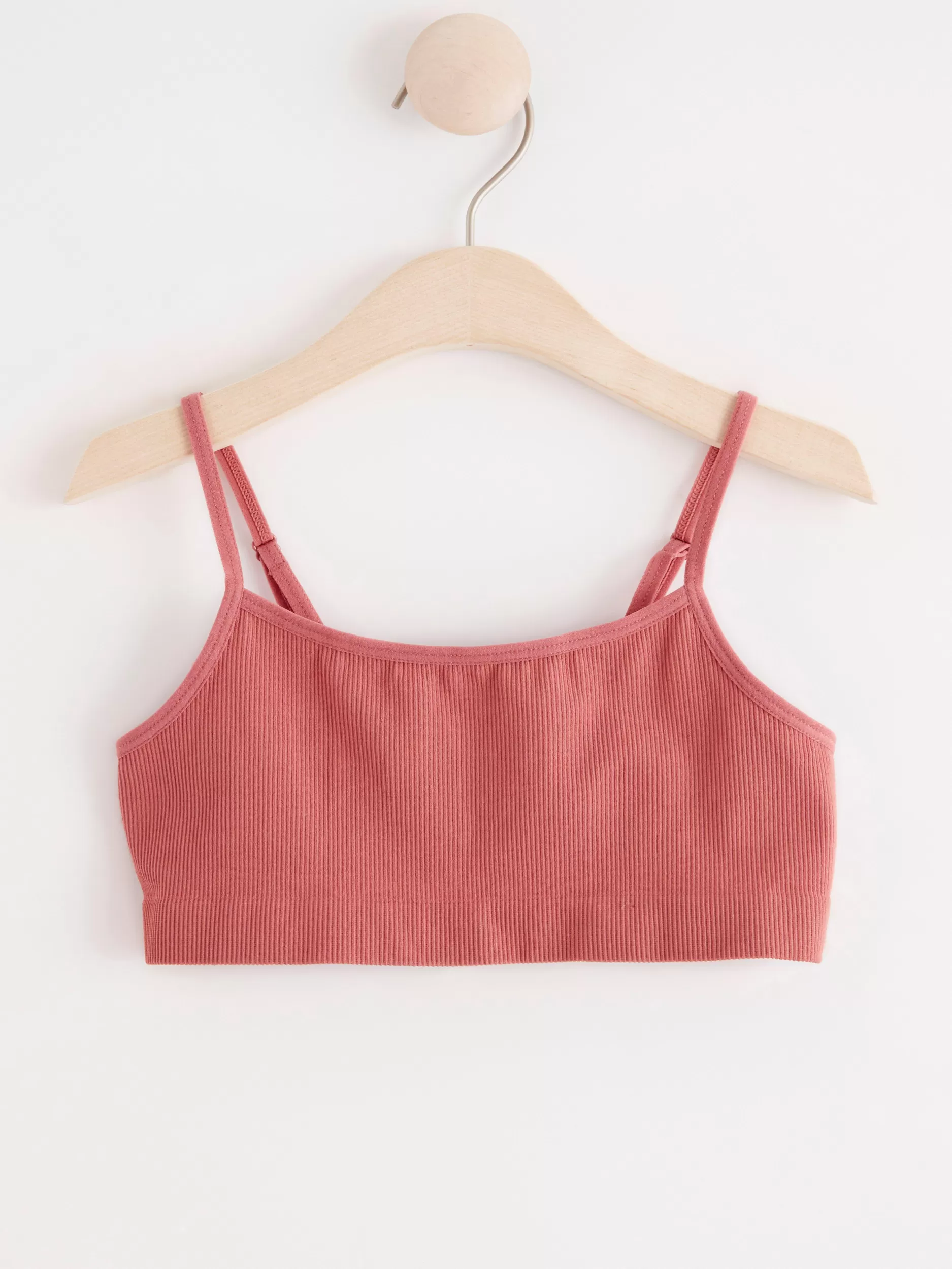 Lindex Basisplagg 3 For 2<Somlos, Ribbestrikket, Kort Overdel Dusty Pink