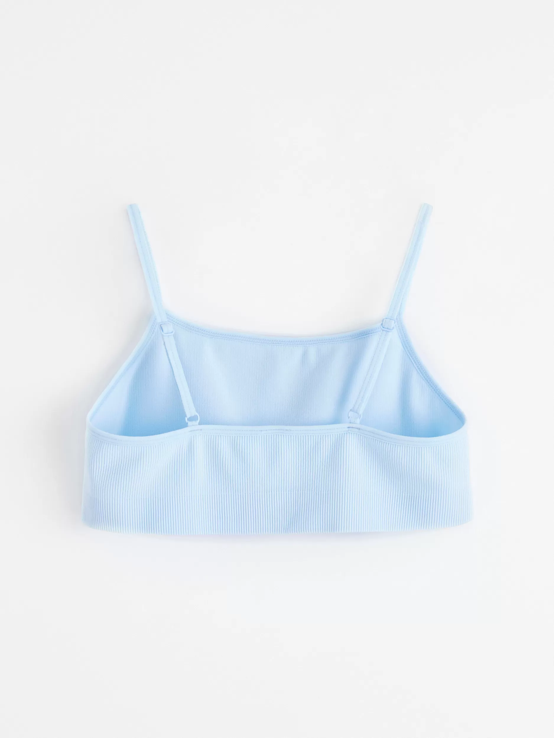 Lindex Basisplagg 3 For 2<Somlos, Ribbestrikket, Kort Overdel Light Blue