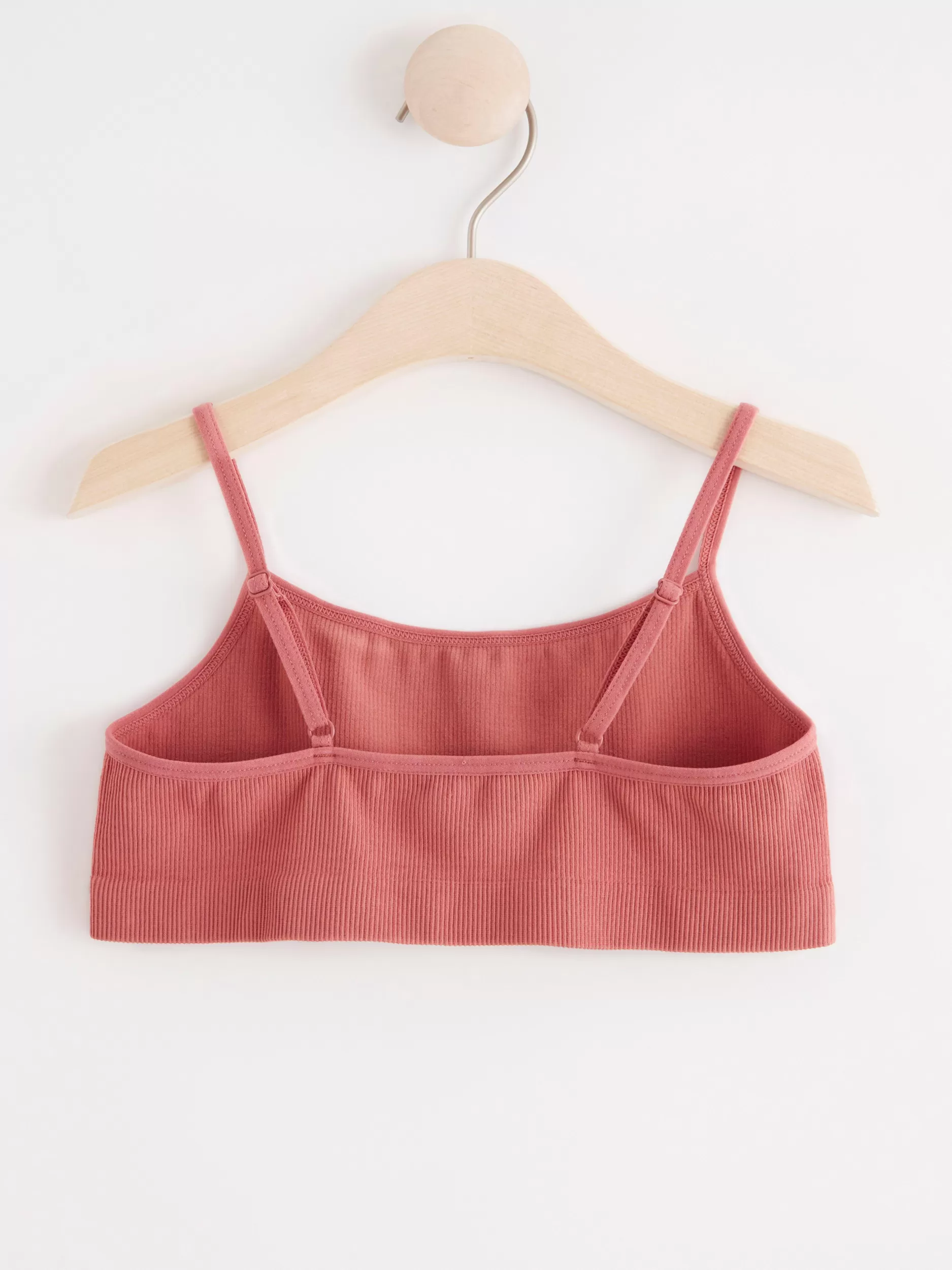 Lindex Basisplagg 3 For 2<Somlos, Ribbestrikket, Kort Overdel Dusty Pink
