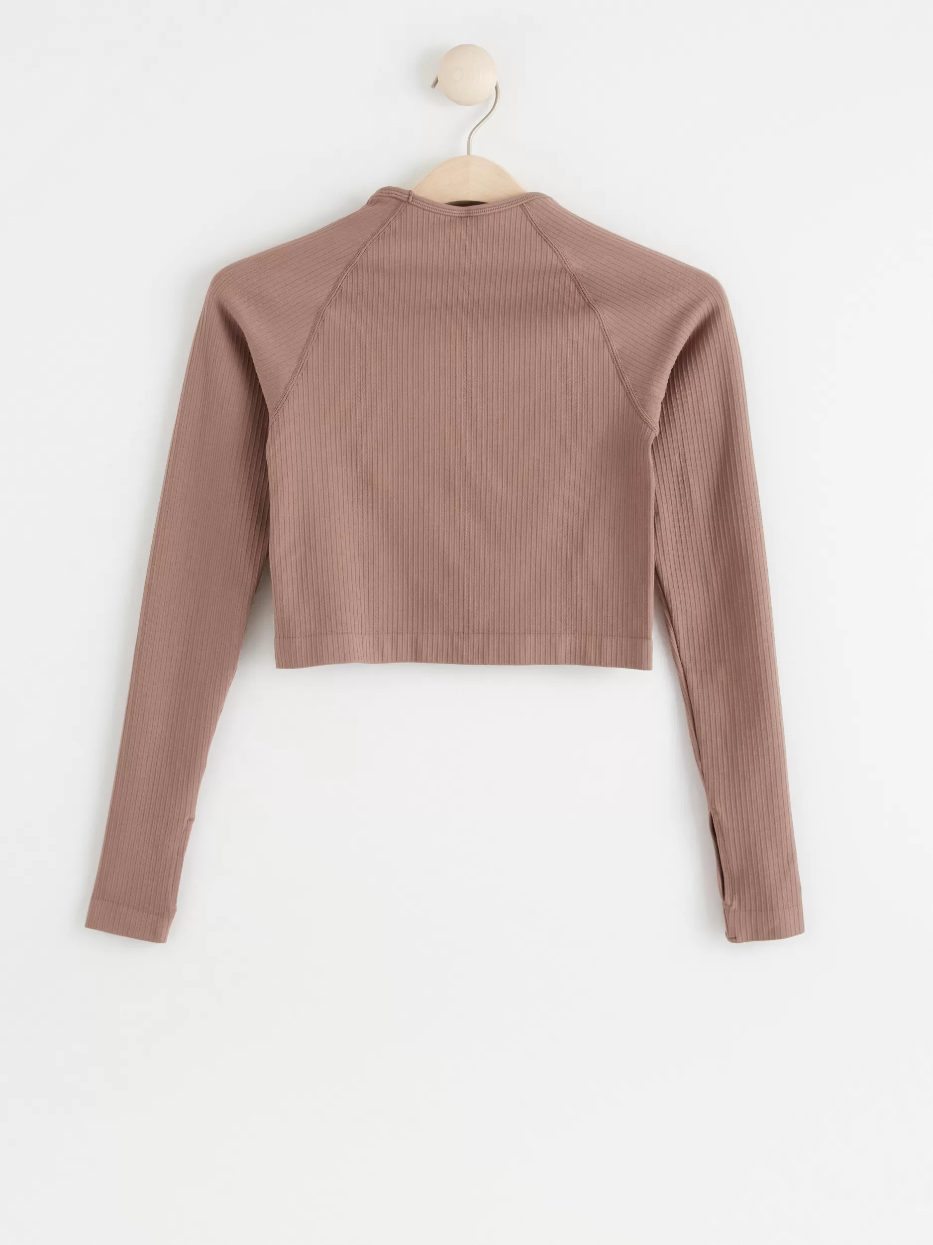 Lindex Treningsklær<Somlos, Ribbestrikket Treningsoverdel Light Dusty Brown