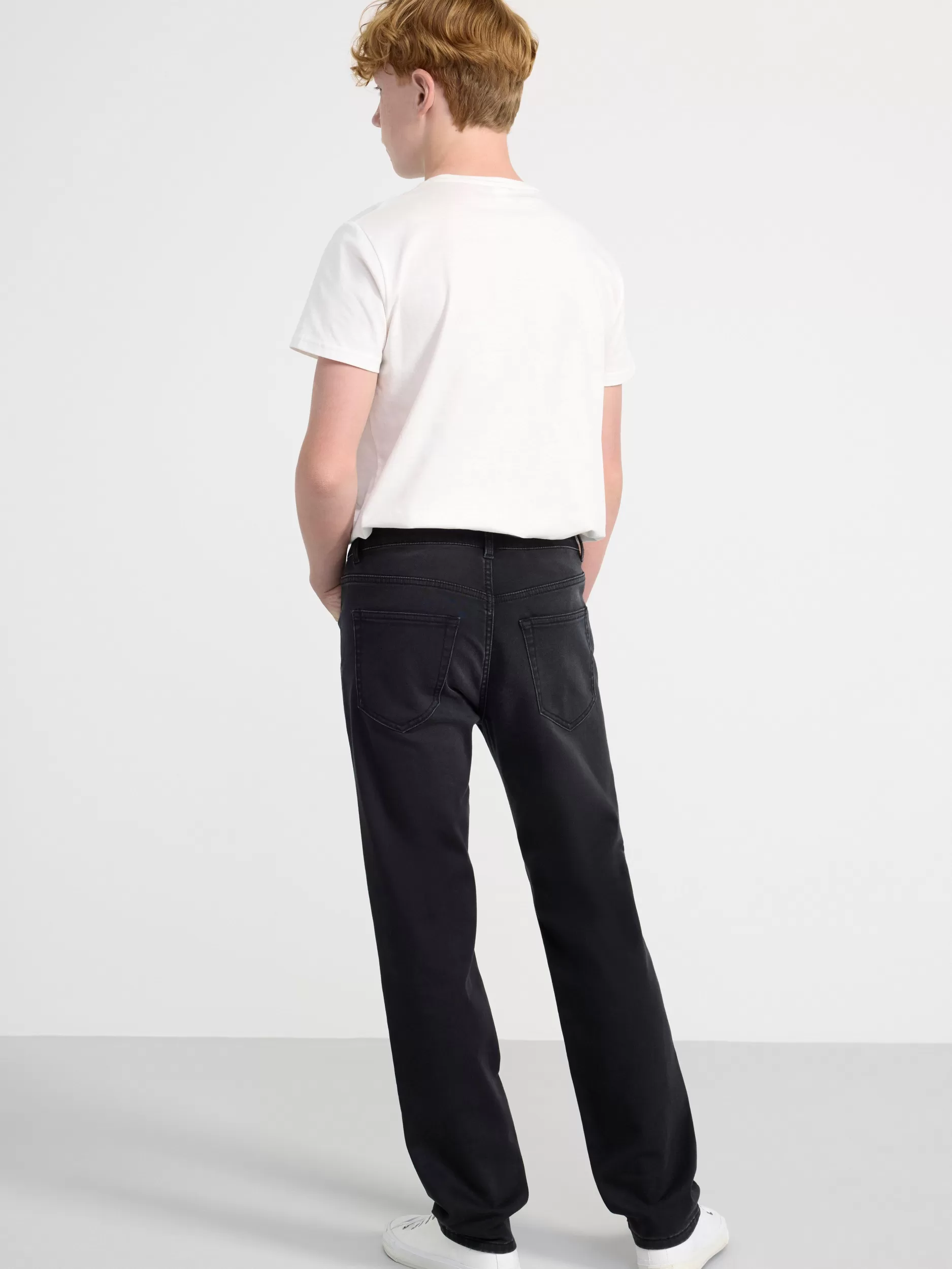 Lindex Jeans<Staffan Rette Jeans Med Normalt Liv Og Borstet Innside Black